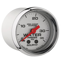 Marine AutoMeter 200772-35 Mechanical Water Pressure Gauge
