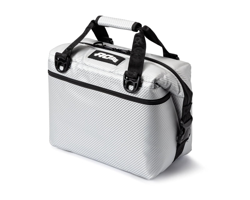 AO Coolers Carbon Expedition Soft Cooler with High-Density Insulation, Silver, 12-Can