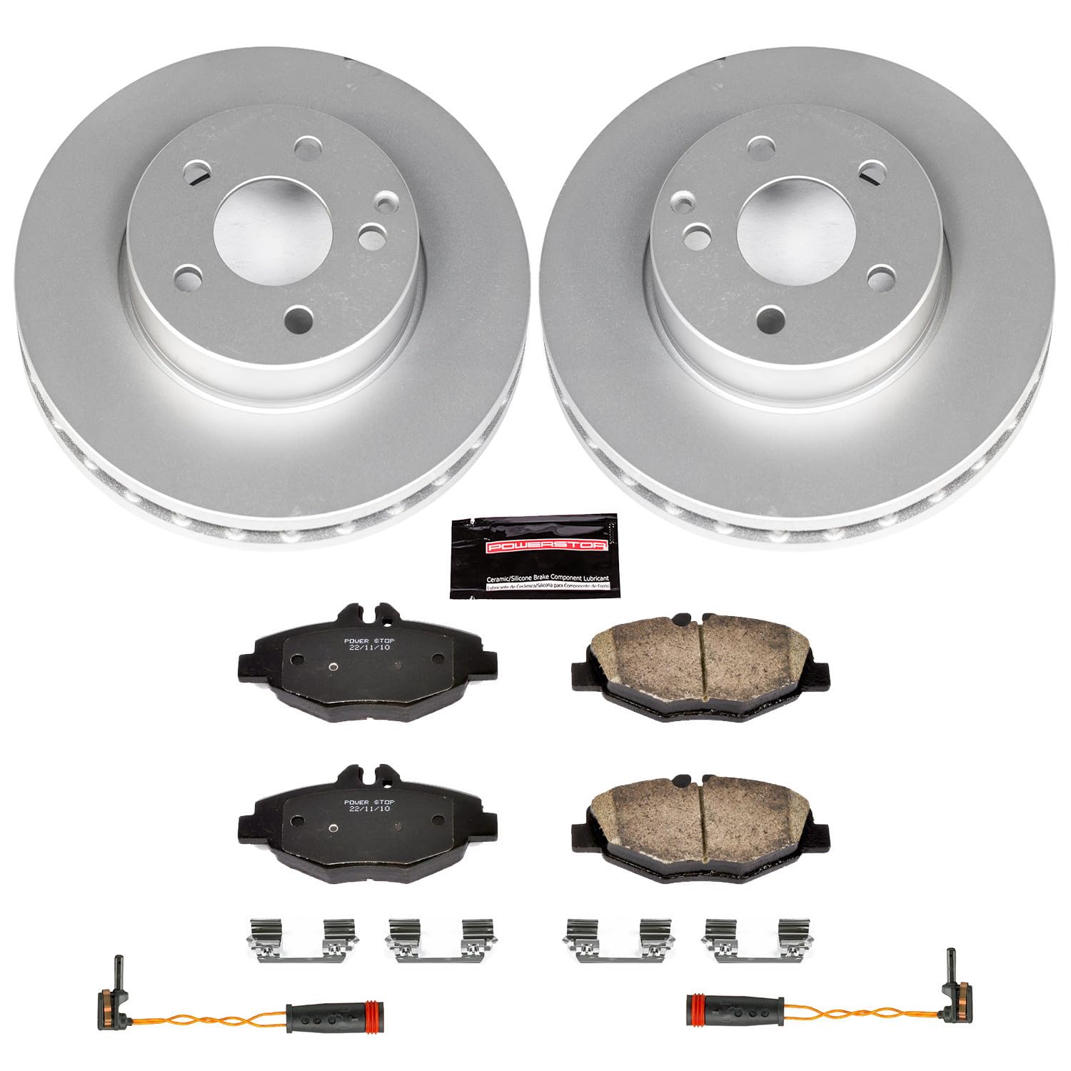 Power Stop Front Z23 Evolution Geomet Coated Brake Kit For Mercedes-Benz E320 2006 [Model Specific] CRK5326