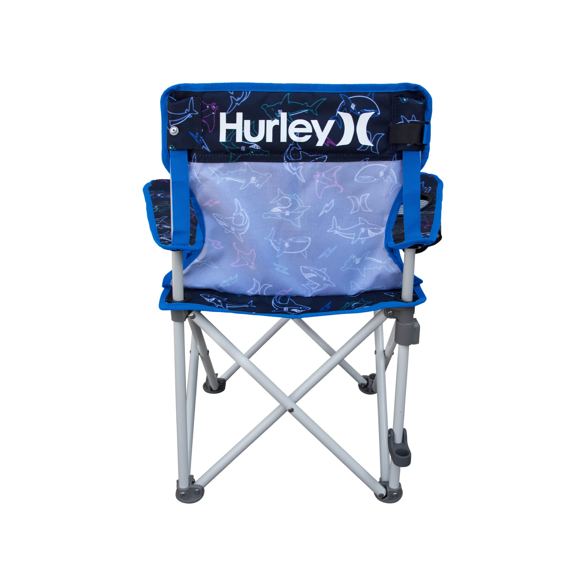 Kids Hurley Quad Chair with Umbrella, One Size, Navy Shark