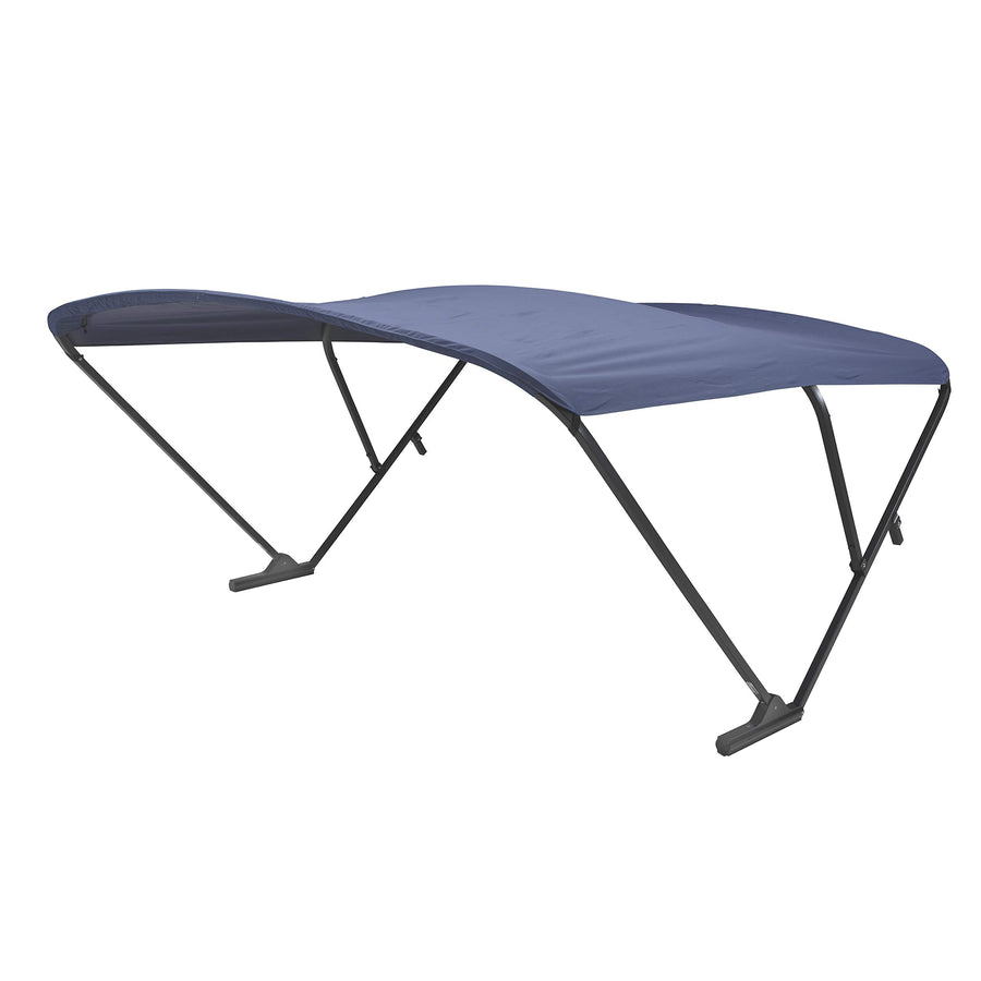 Power SureShade Pontoon Bimini Top - Black Anodized Frame, Navy Fabric