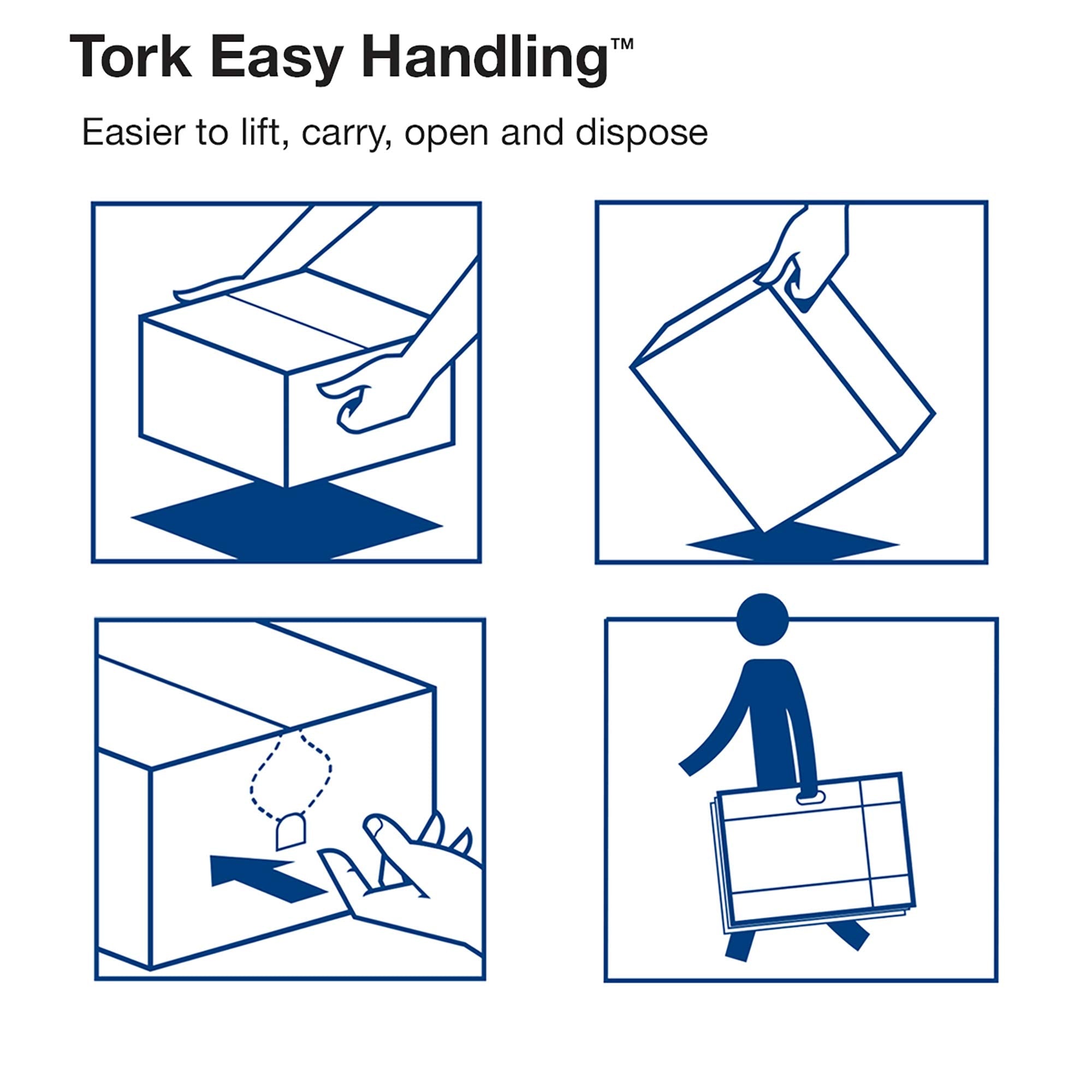 Tork Toilet Paper Roll Mini Jumbo White T2, Advanced, 1-Ply, 12 x 1200', 12013903