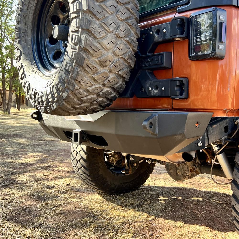 Rigid Series Jeep JK Shorty Rear Bumper For 07-18 Wrangler JK No Tire Carrier Rock Slide Engineering