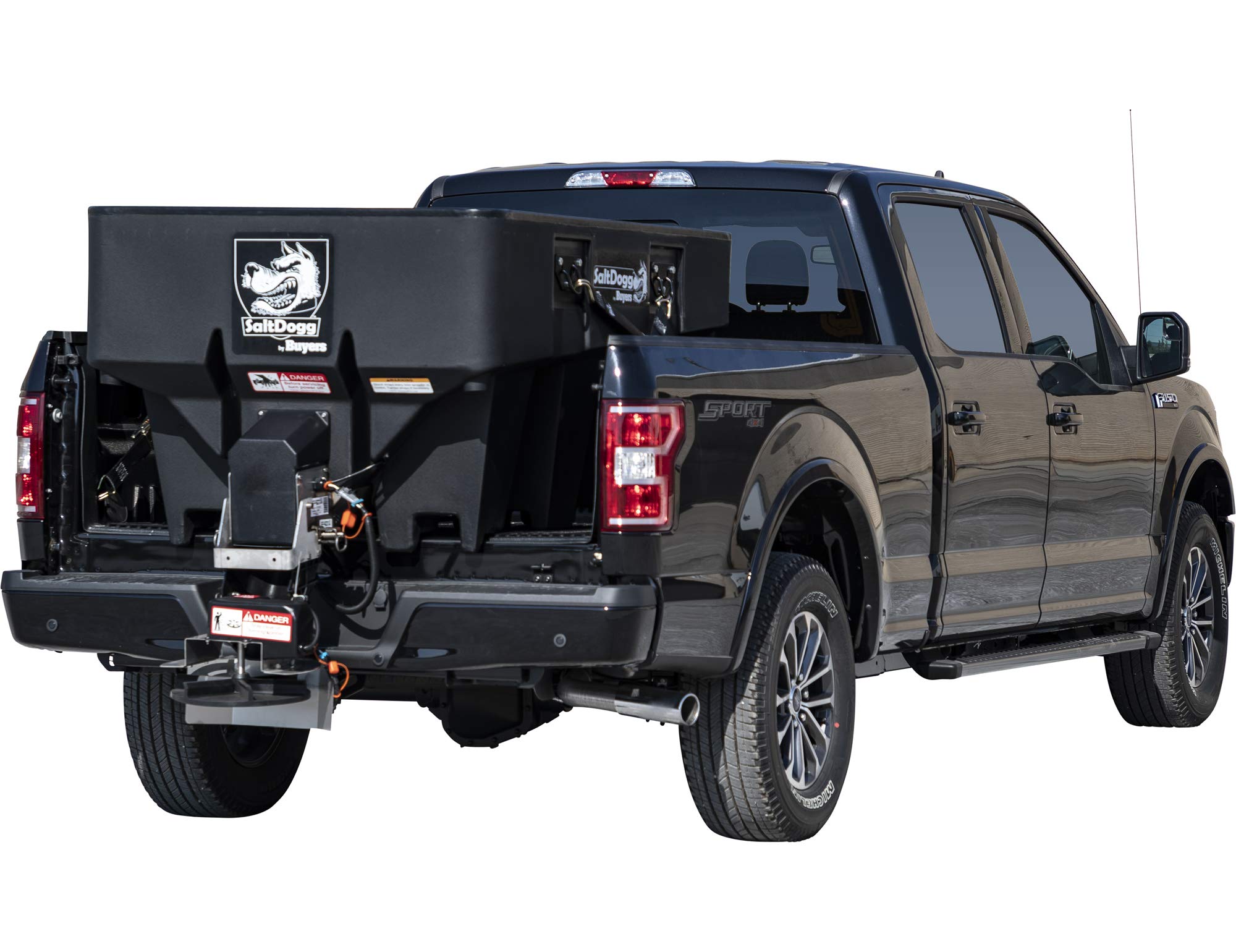 SaltDogg Buyers Products SHPE1000 Commercial Salt & Sand Spreader w/ Electric Drive Hopper, Made In The USA, 1.0 Cu Yds Capacity, Stainless Steel Auger, Light/Medium Duty Commercial Salt Spreader