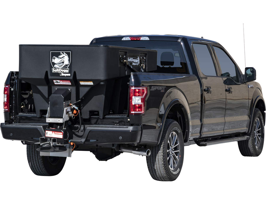 SaltDogg Buyers Products SHPE1000 Commercial Salt & Sand Spreader w/ Electric Drive Hopper, Made In The USA, 1.0 Cu Yds Capacity, Stainless Steel Auger, Light/Medium Duty Commercial Salt Spreader