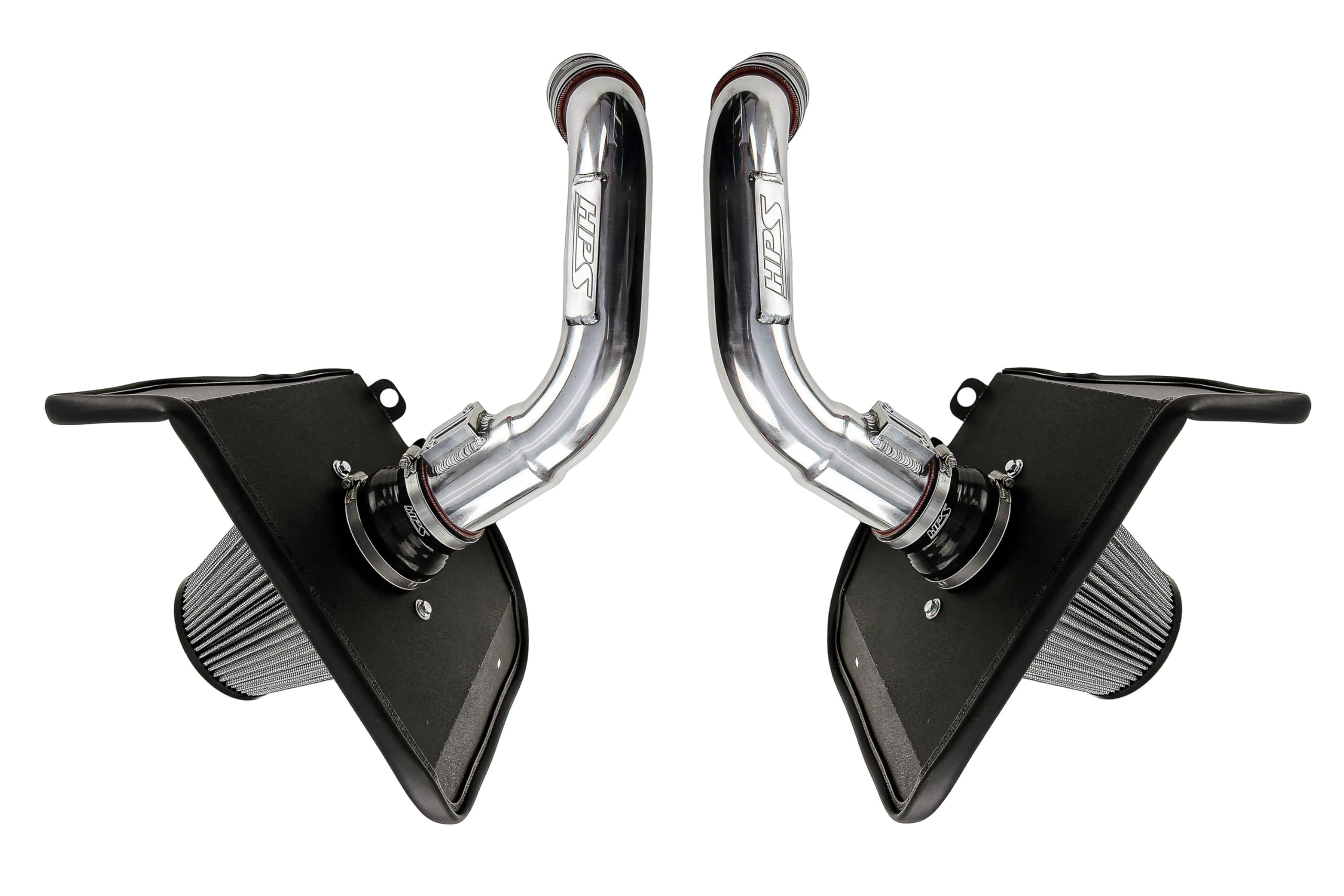 HPS Air Intake Kit Polished with Heat Shield Compatible for 2023-2024 Toyota Sequoia 2022-2024 Tundra 3.4L Turbo, 827-726P