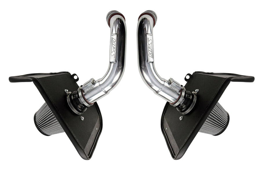 HPS Air Intake Kit Polished with Heat Shield Compatible for 2023-2024 Toyota Sequoia 2022-2024 Tundra 3.4L Turbo, 827-726P