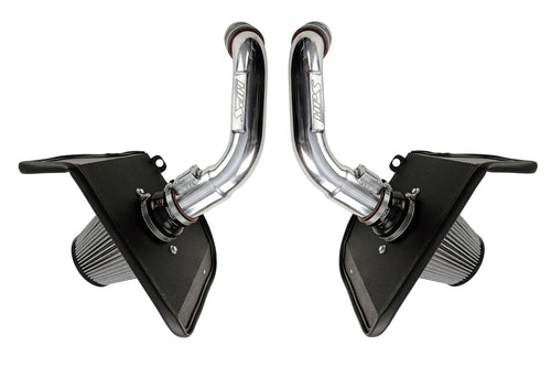 HPS Air Intake Kit Polished with Heat Shield Compatible for 2023-2024 Toyota Sequoia 2022-2024 Tundra 3.4L Turbo, 827-726P
