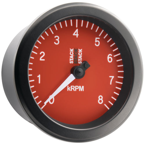 AutoMeter Tachometer ST100-08R, Sport, 88Mm, Red, 0-8K RPM