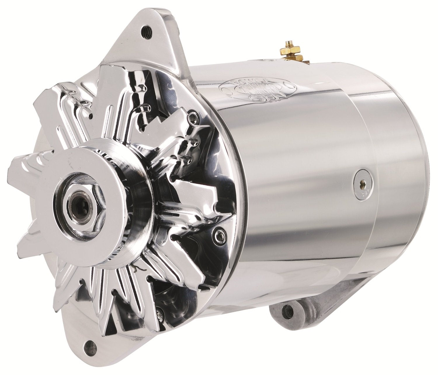 PowerGEN Powermaster GM Polish Short 90A 12V w/Pulley for 3/8" Belt