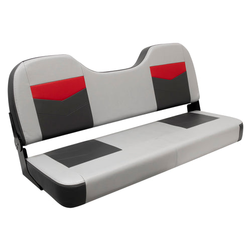Pro Angler Wise 3348-1881 Bass Boat Tour Series 48" Fold Down Bench Seat, Marble/Regal Red/Charcoal