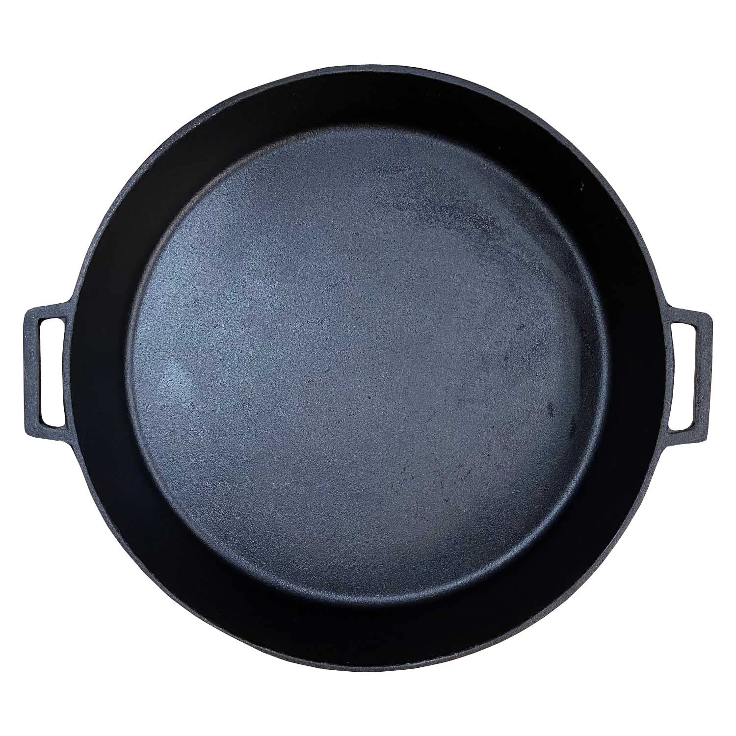 20 Inch Bayou Classic Jumbo Cast Iron Skillet Features Dual Helper Handles Deep 3-in Sides Perfect For Breakfast Roast Pan Frying Sautéing Baking & Large Batch Cooking