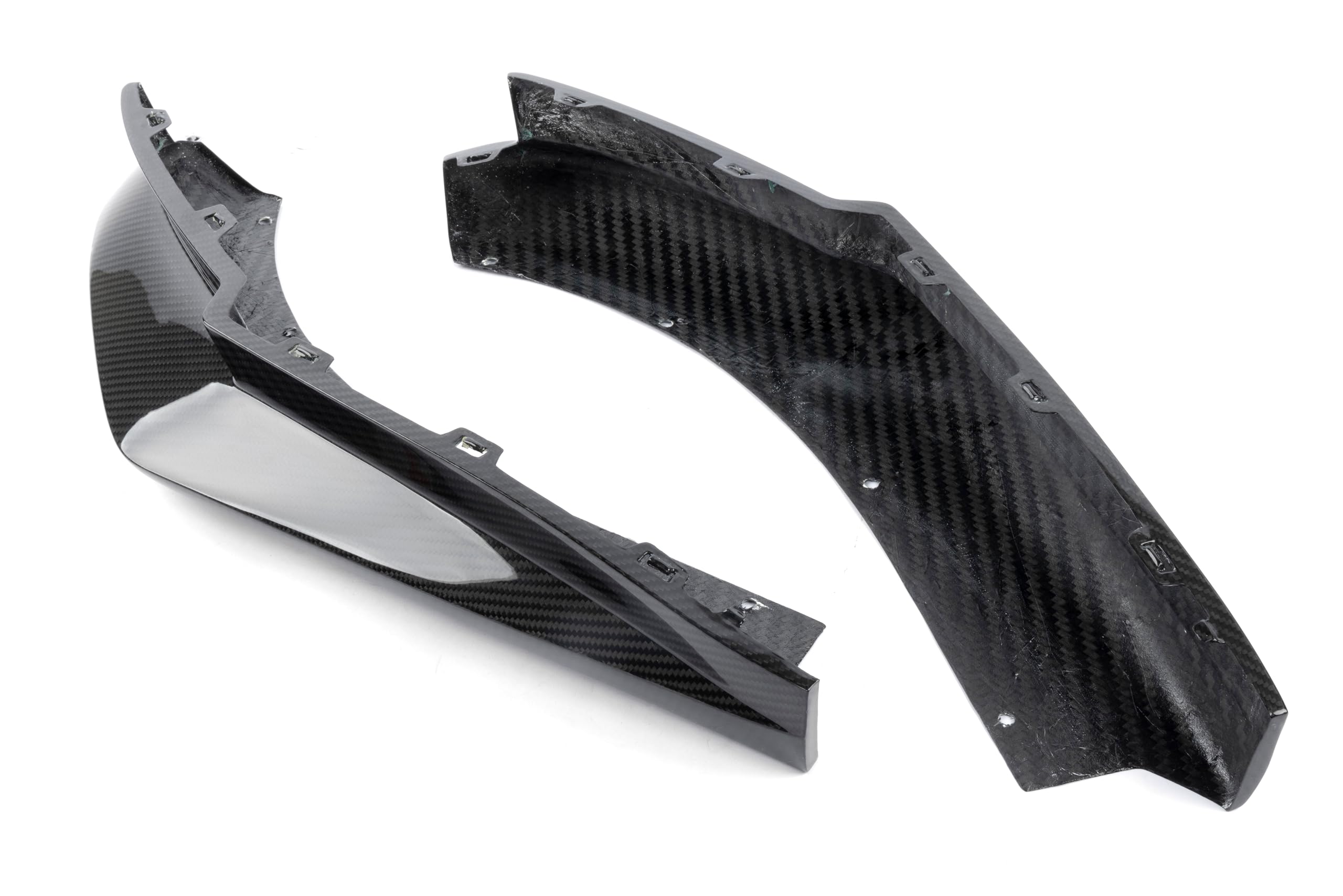Dinan Rear Side Splitters D980-0048 - Gloss Twill Carbon Fiber - Pair