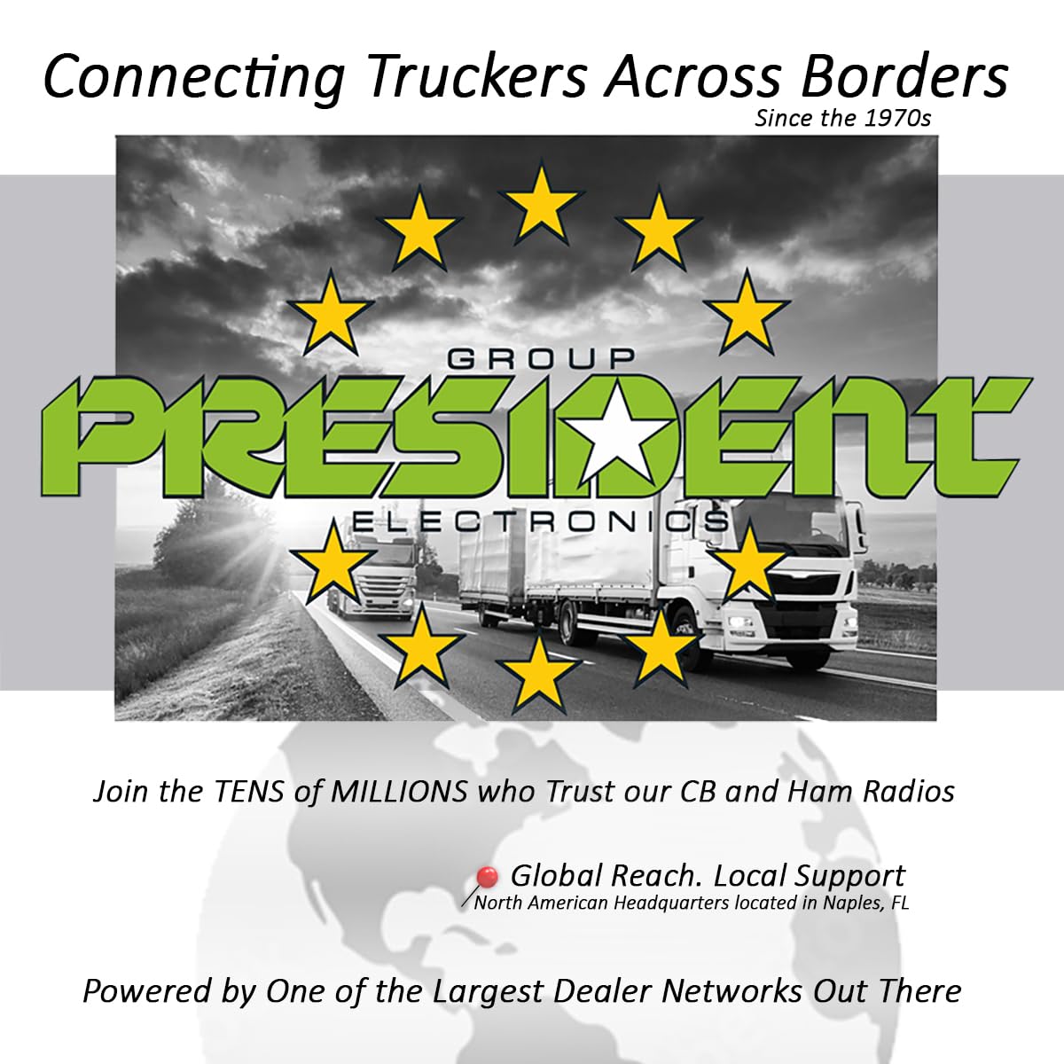 Bill II President Electronics FCC Ultra-Compact AM/FM CB Radio