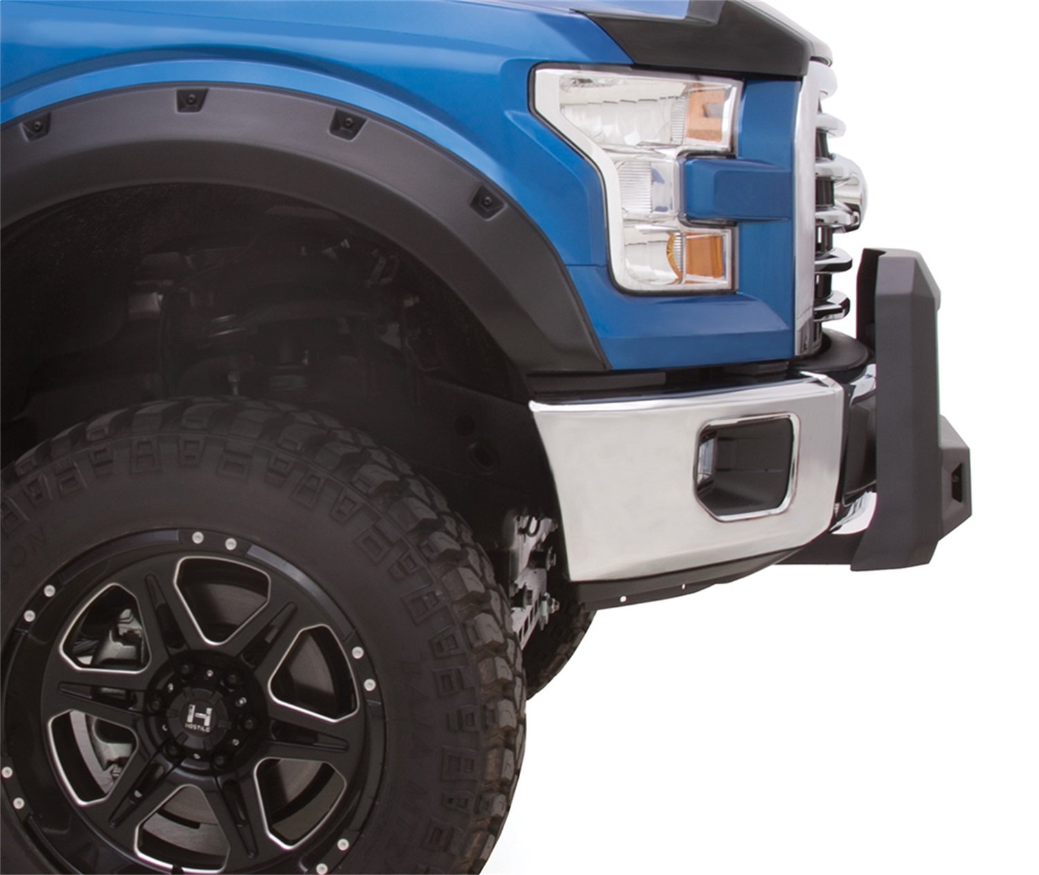 Lund RealTruck 86521214 Revolution Bull Bar with Integrated LED Light Bar, Black Steel for 2007+ GM Trucks & SUV's