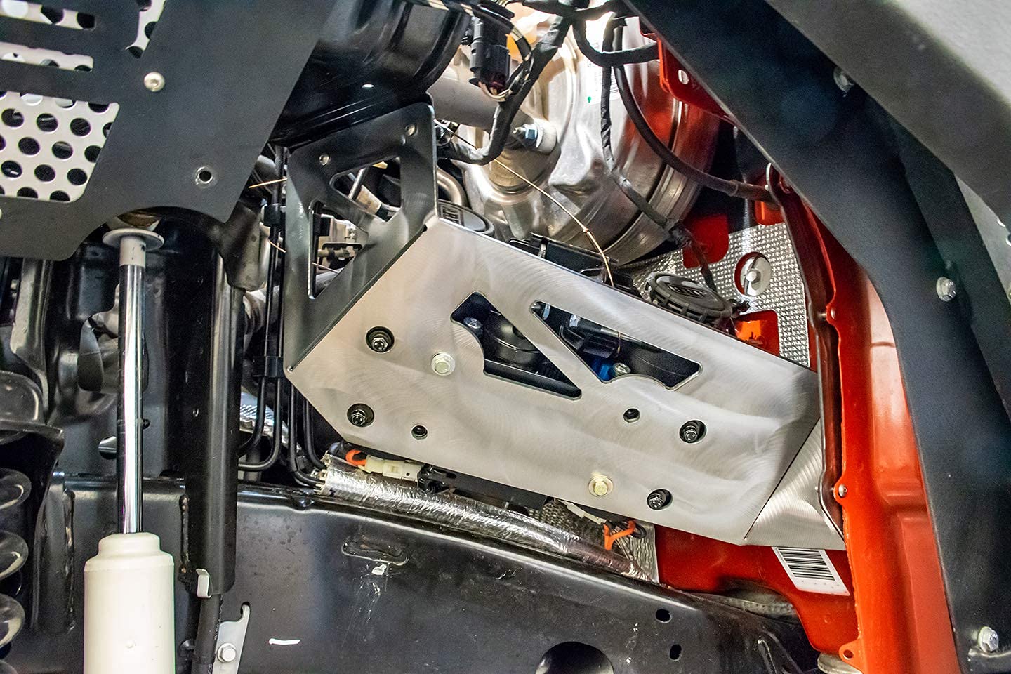 Compressor Mount Air Locker for The 2018-2023 Jeep Wrangler JL & 2020-2023 Gladiator JT | Fits Inside Engine Bay | Compatible with CKMTA12 Compressor | DV8 Offroad