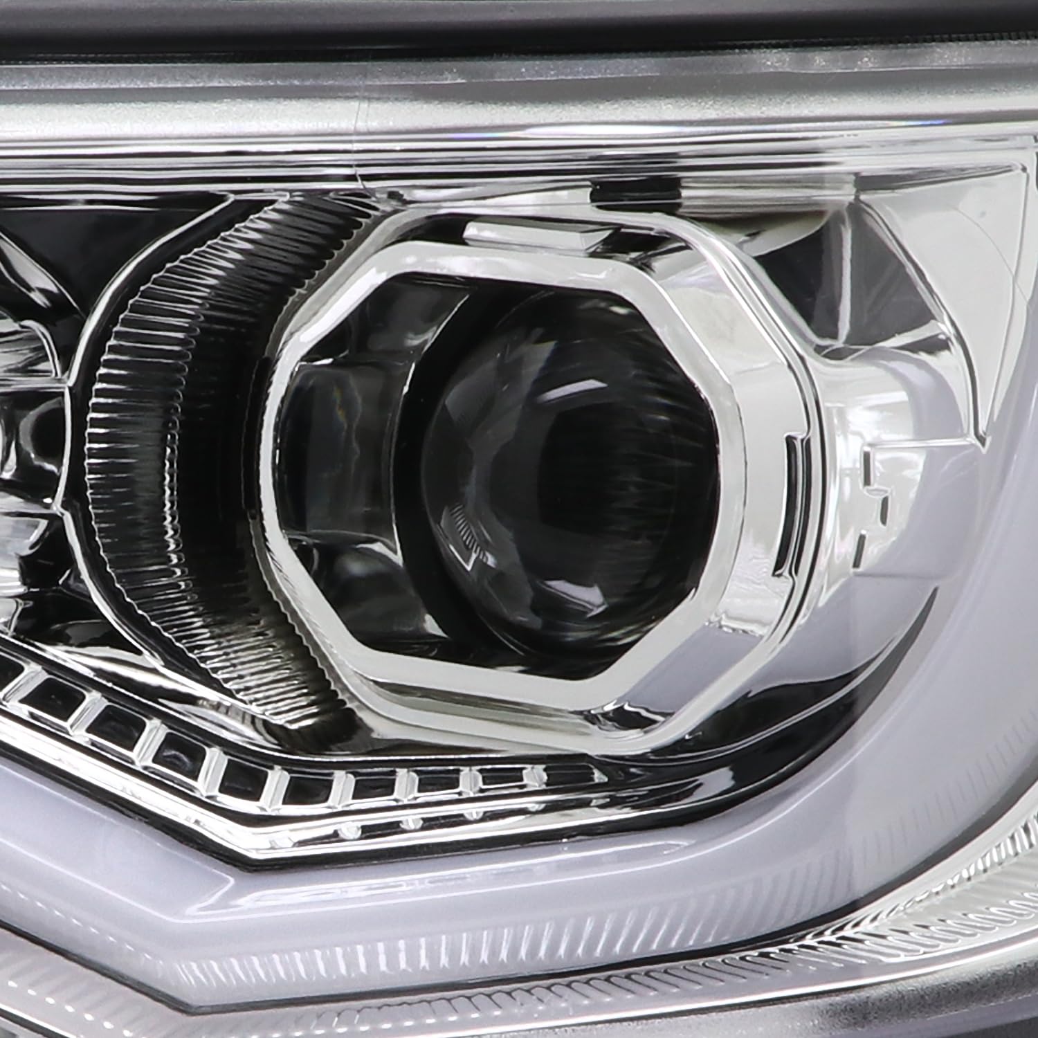 LED Light Bar Projector Headlights SPEC-D TUNING Compatible with 2015-2022 Chevy Colorado, Left + Right Pair Headlamps Assembly