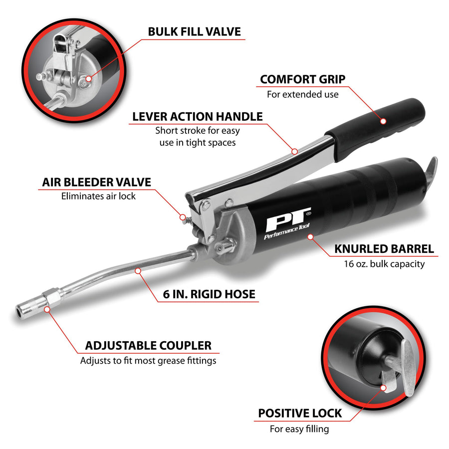 W54202 Performance Tool Professional Lever Action Grease Gun