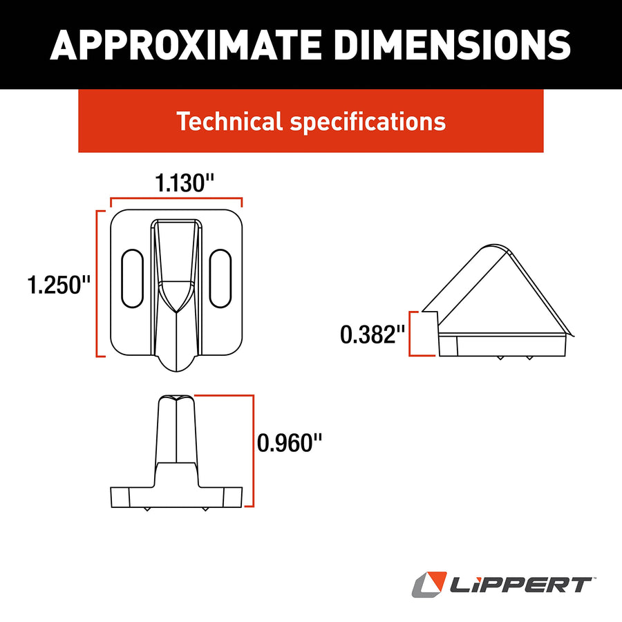 Lippert Outside Screen Door Frame Standard Replacement Striker for RVs with Easy Installation, No Assembly Required - 198252