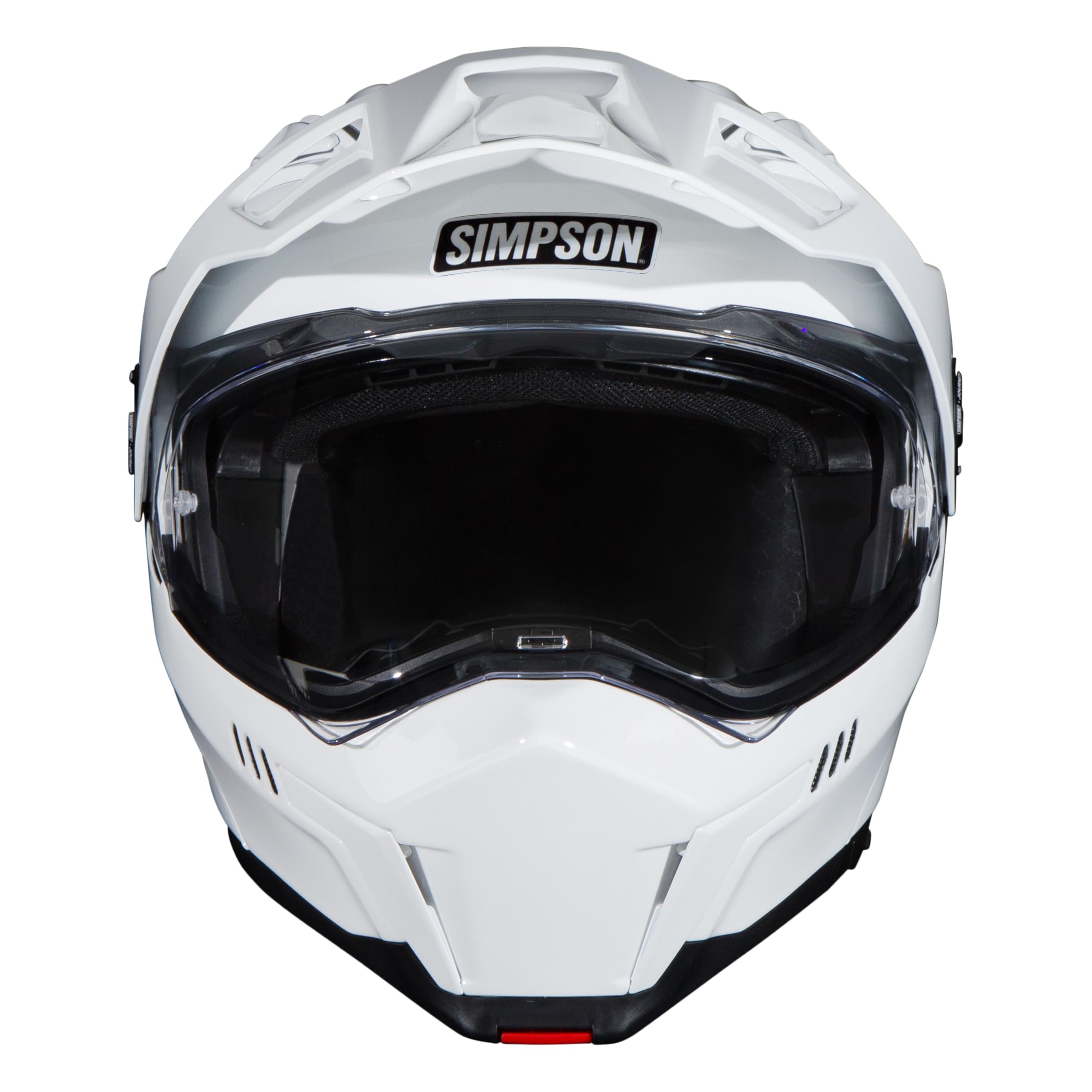 Simpson Motorcycle Helmet Journey Bandit - White - Large | Off Road Dirt Bike UTV Motocross ATV | Modular Full-Face Flip Up | Clear Pinlock Anti-Fog Visor Shield | DOT ECE Certified (JB1LG)