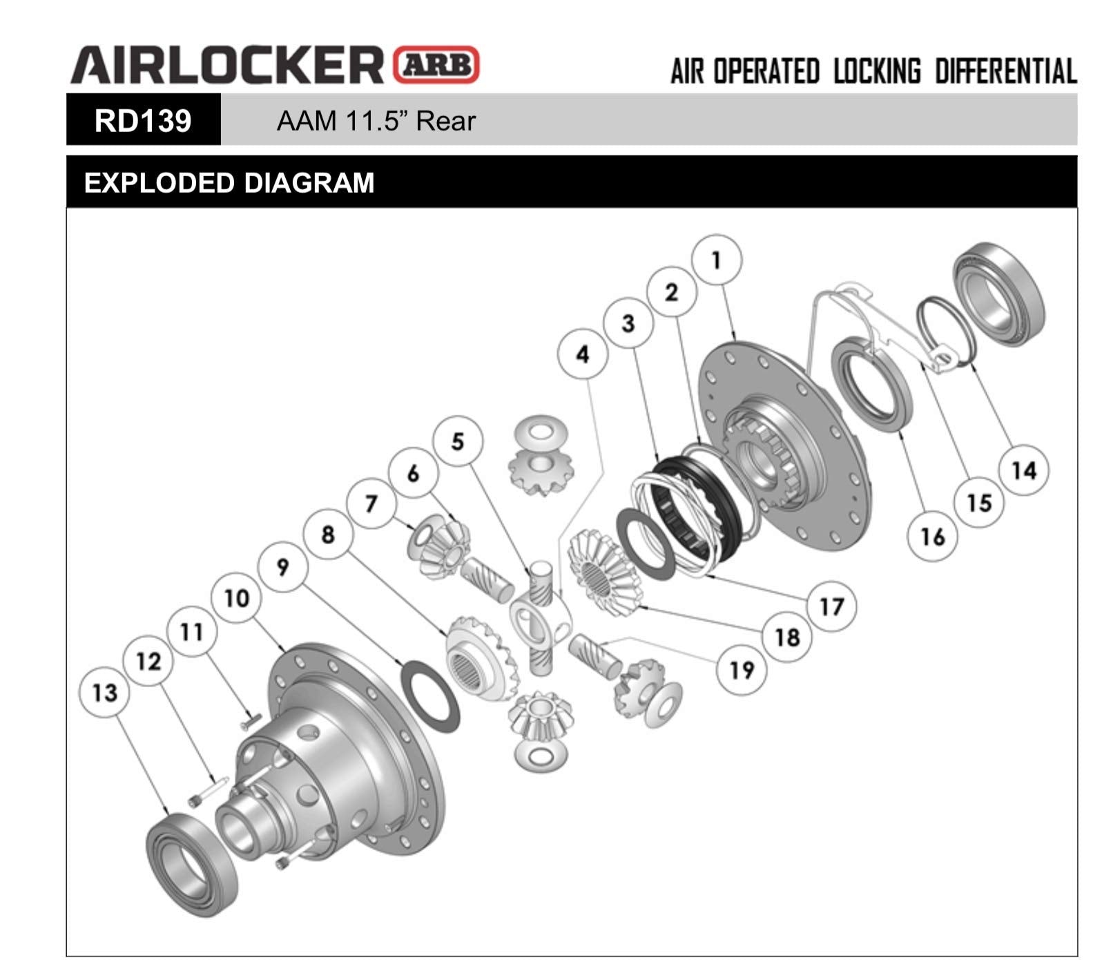 ARB Air Locking Differential RD139