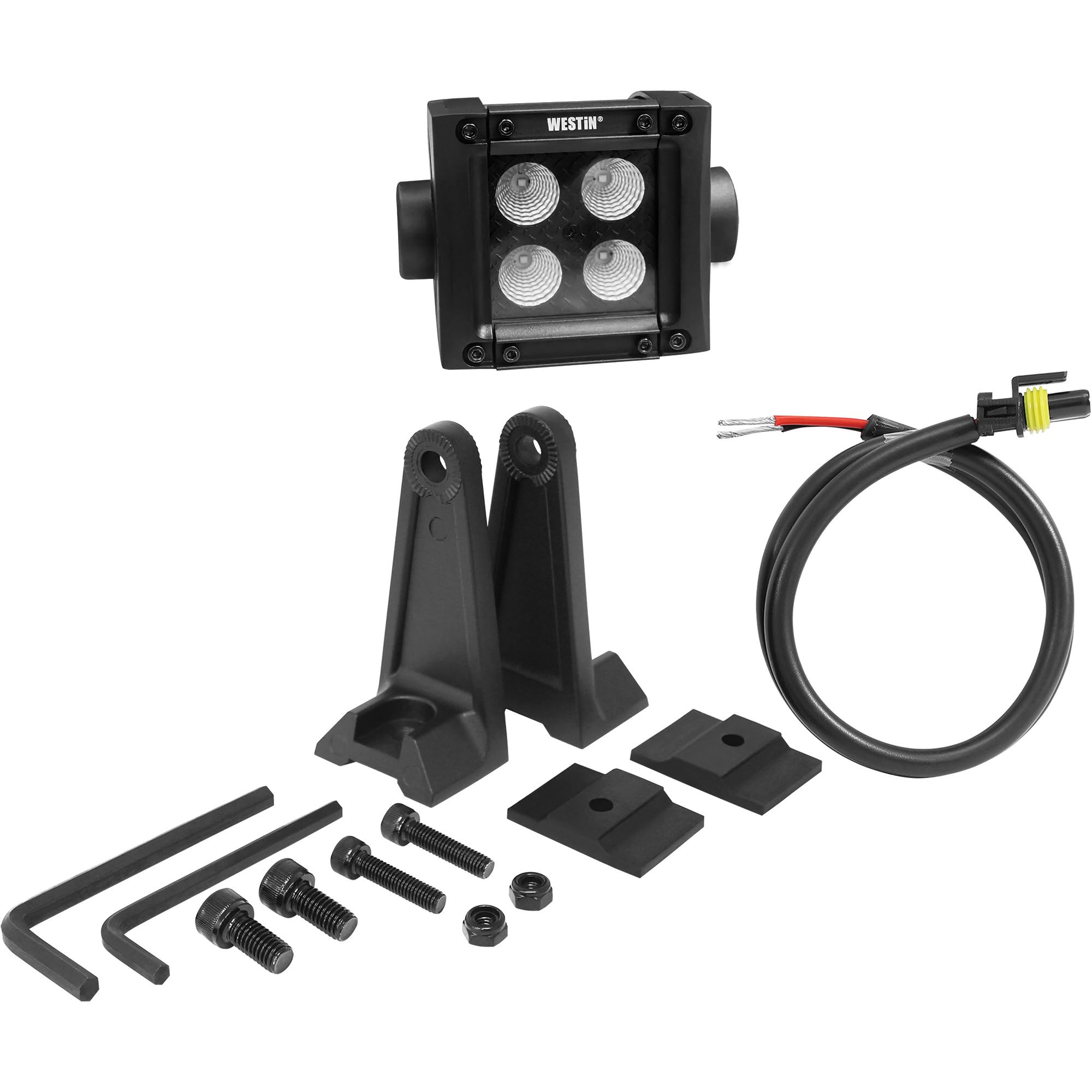 B-Force Westin 09-12212-4F Black Face 2 inch Double Row LED Light Bar with Flood Beam