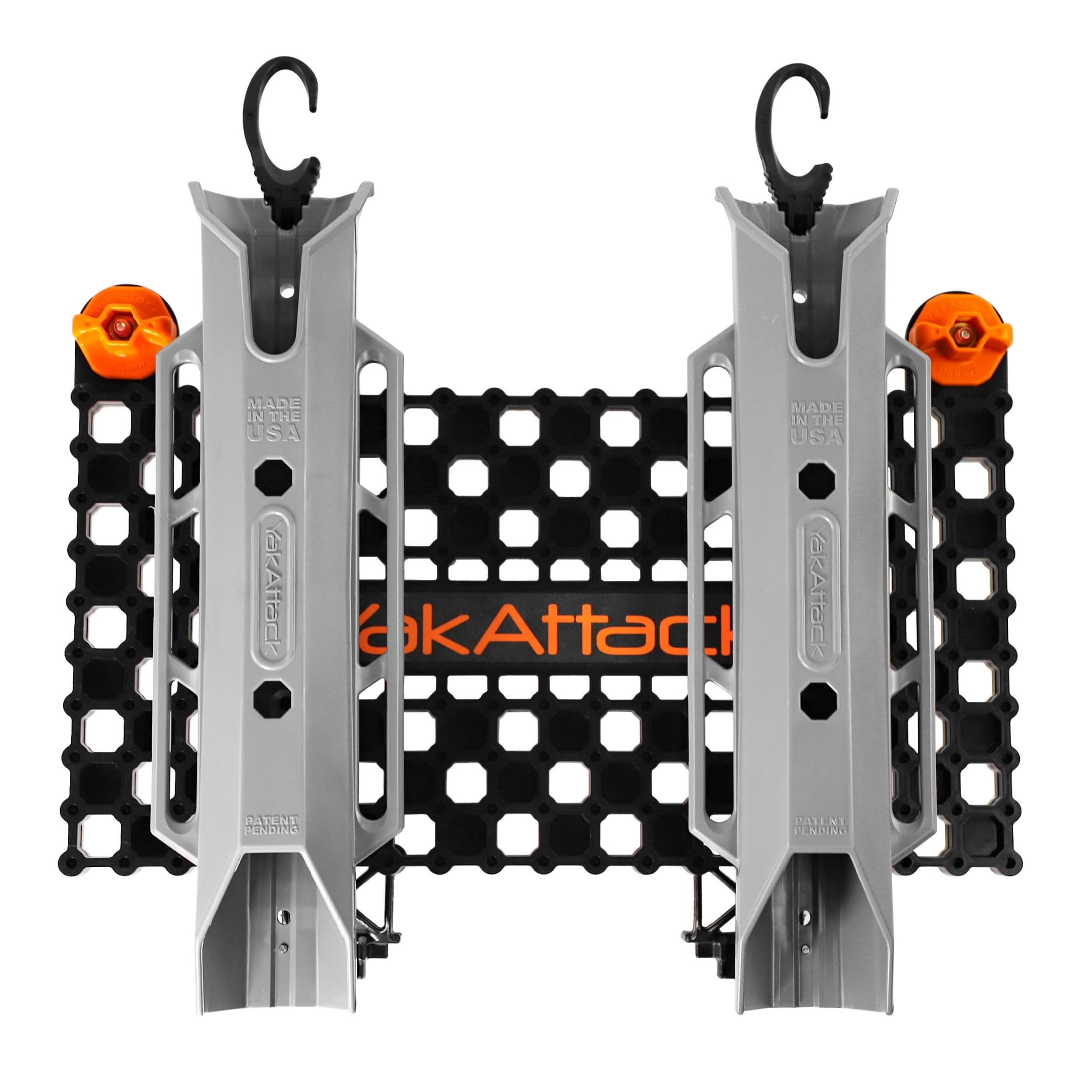 TetherTube YakAttack Rod Holder 2 Pack with Integrated Leash & Mounting Hardware, Battleship Grey | Fits BlackPak Pro & SandRig Surf Cart | Spinning & Casting Rod Compatible | Marine-Grade Polymer