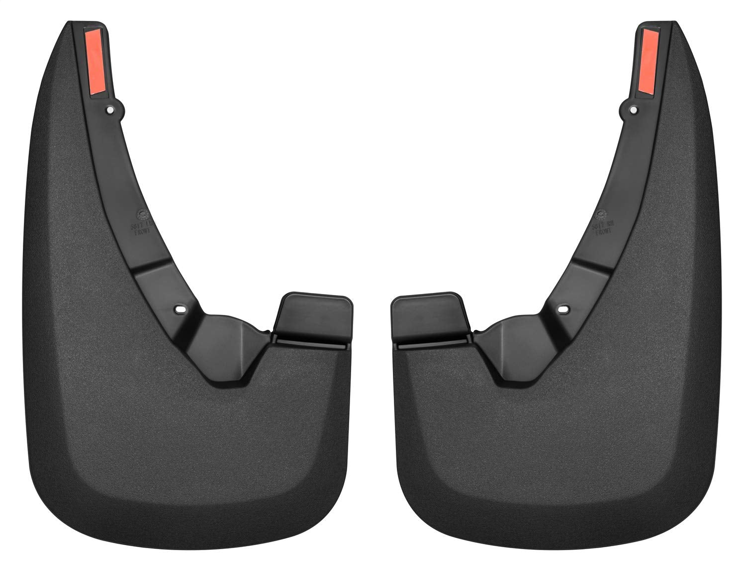 Husky Liners Mud Guards Custom | Fits 2009-2024 Dodge Ram 1500 (19-24 Classic Body) 2010-2018 Dodge Ram 2500/3500, w/Out OEM Fender Flares | Front Set, 2-pc Black - 58171