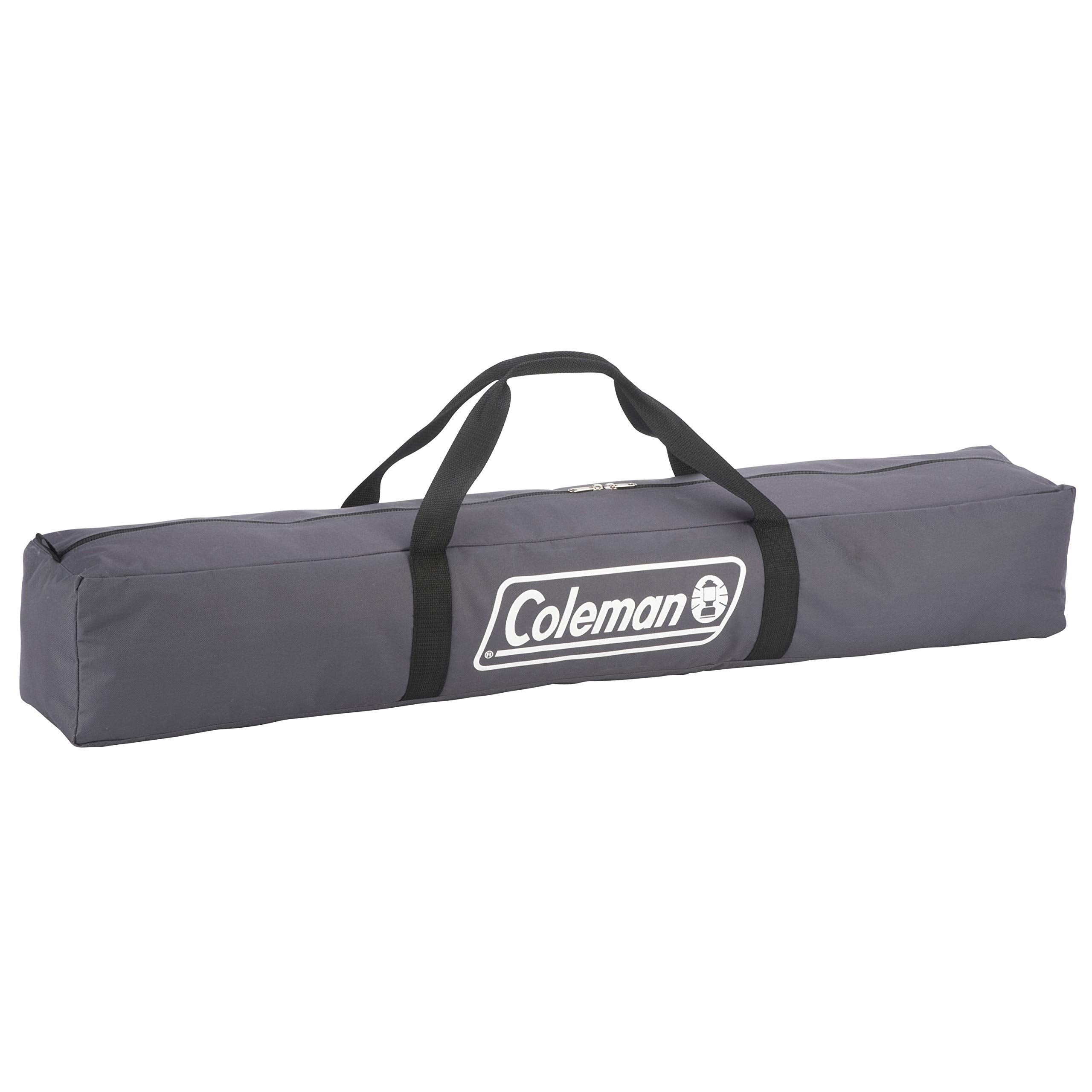 Coleman Big ‘n Tall Pack-Away Camping Cot with Removable Side Table, Extra Wide Cot Fits Adults up to 6ft 6in or 300lbs, Carry Bag Included