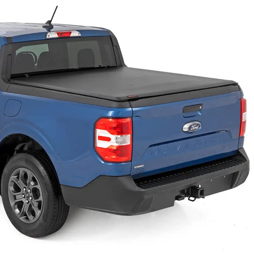 Soft Roll Up Rough Country Truck Bed Tonneau Cover for Ford Maverick (2022-2026) - Fits 4'6 (54.4") Bed, Weatherproof Bed