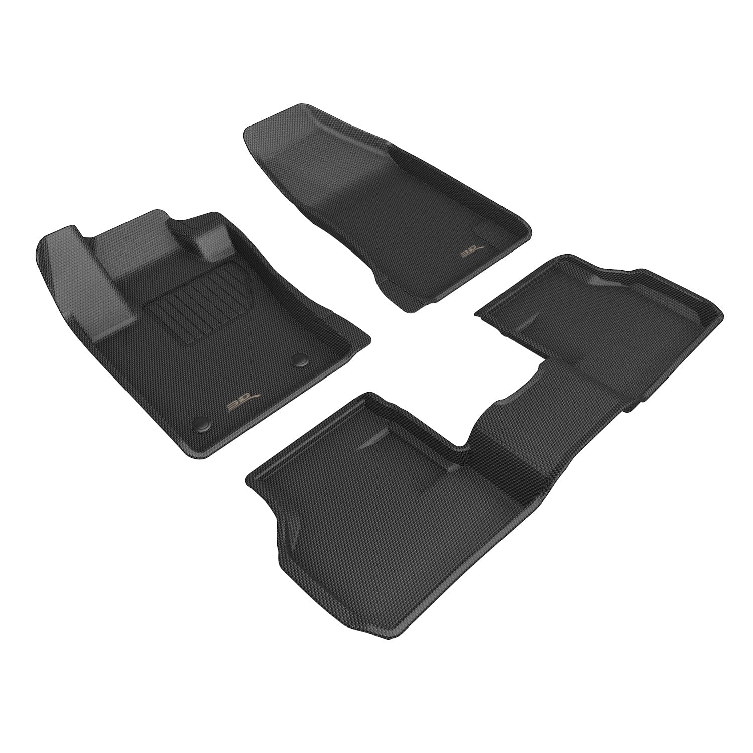 3D MAXpider Kagu Custom Fit Floor Mat (Black) Compatible with Alfa Romeo Tonale 2024-2026 - Full Set