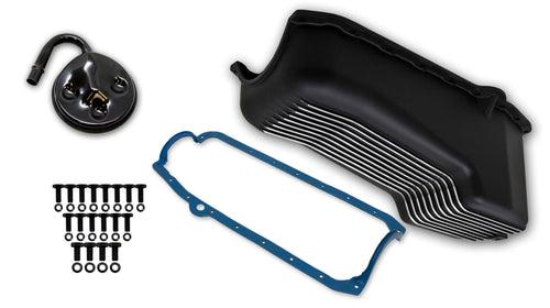 Aluminum Weiand 6000FWND Oil Pan Kit - Finned