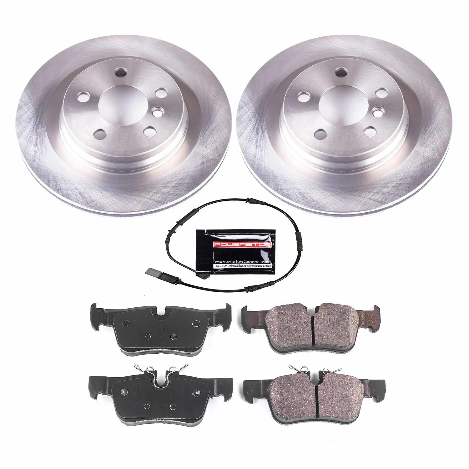 Power Stop KOE7899 Rear Replacement Brake Kit Autospecialty Brake Rotors & Ceramic Brake Pads For BMW 228i Gran Coupe, 228i xDrive Gran Coupe, X1 X2, Cooper Clubman, Cooper Countryman [Model Specific]