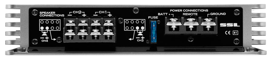 4 Channel Sound Storm Laboratories EV4.400 Car Audio Amplifier - 400 High Output, 2-8 Ohms, High/Low Level Inputs, Hook Up to Subwoofer for Bass