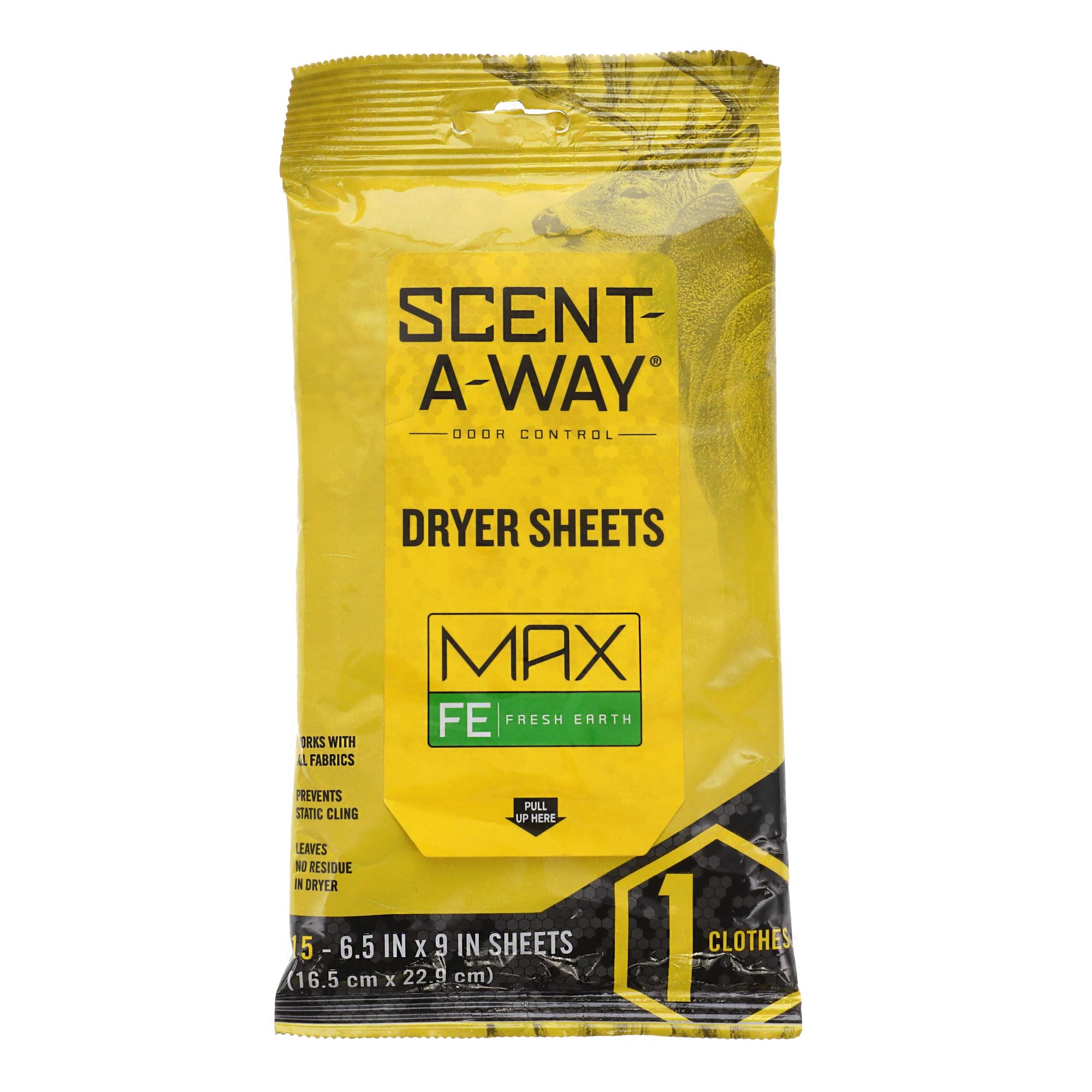 Scent-A-Way Dryer Sheets Hunters Specialties Earth (15 Pack) Multi, Fresh