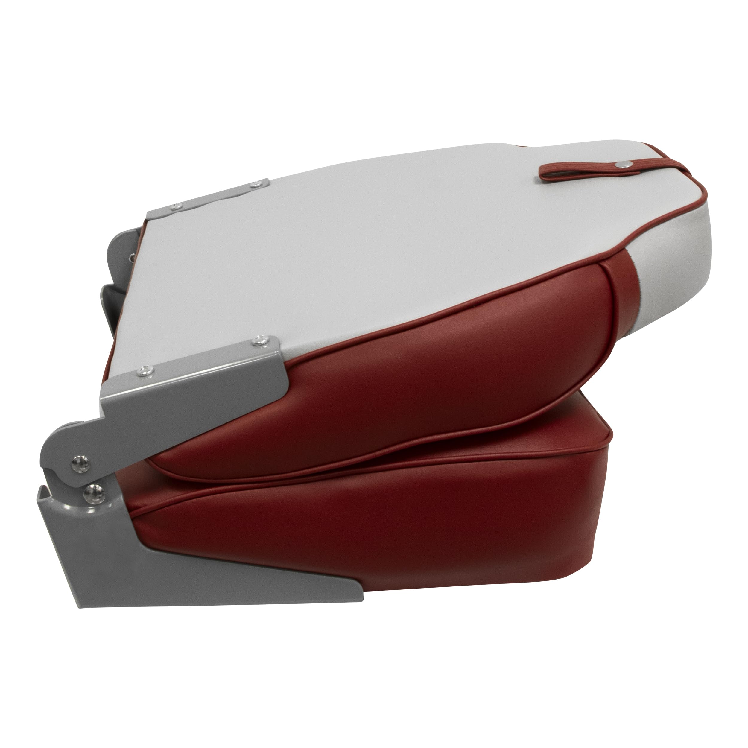 Lund Style Wise 8WD640PLS-661 High Back Boat Seat, Grey/Red