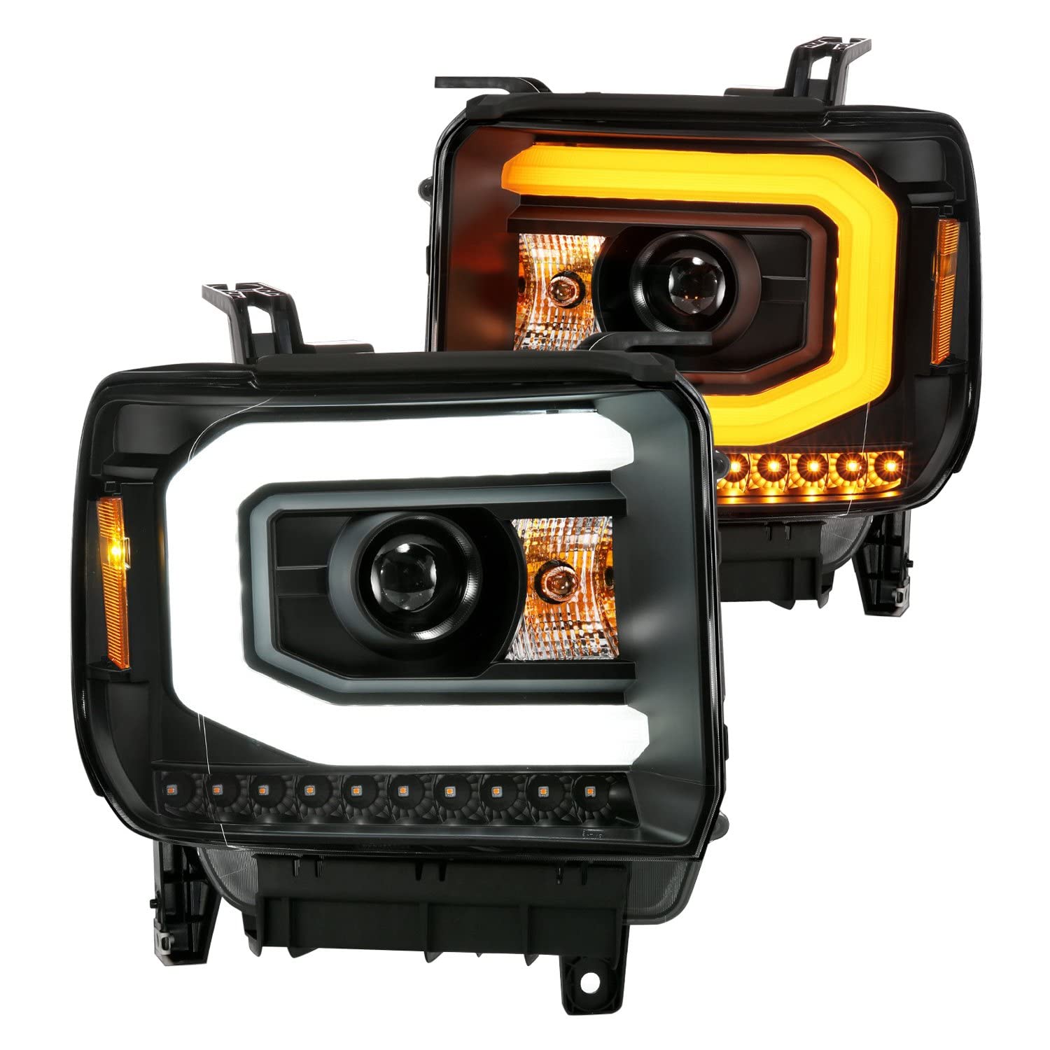 Projector Headlamps ANZO USA Fits GMC Sierra 1500 111487