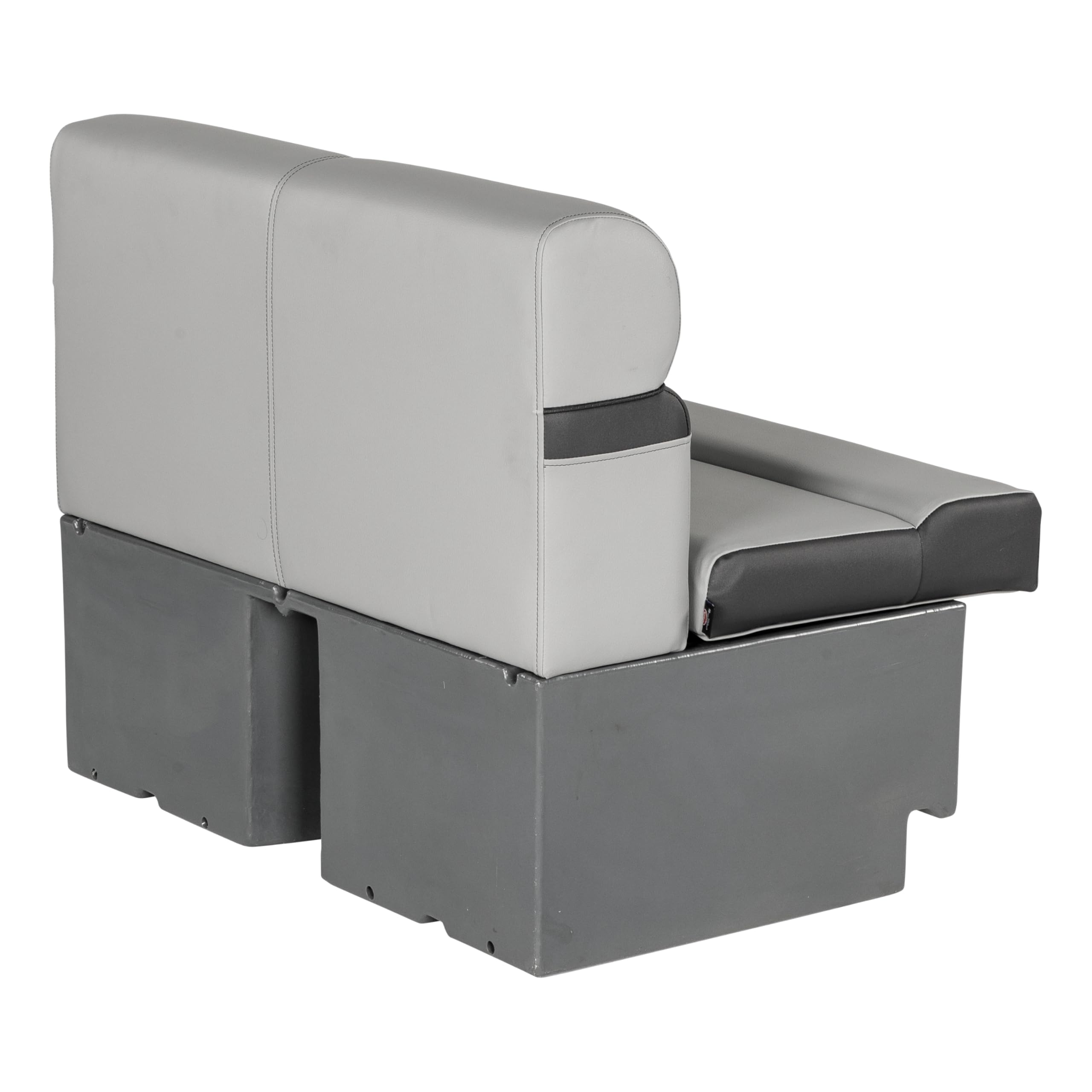 Rockport Series Lippert 36" Straight Pontoon Bench Seat, Measures 36" L x 26" W x 30" H, Marine-Grade Vinyl, High-Density Foam, Easy Installation, Fits Most Pontoons, River Rock – 20221094084