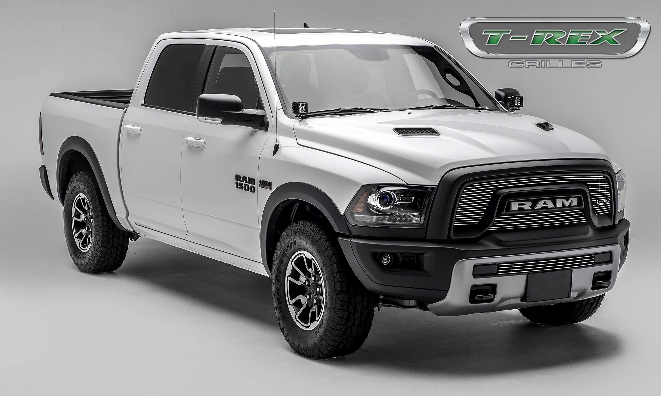Laser Billet T-Rex Grilles T-Rex Ram Rebel 1500 Polished Laser Billet Grille 6214640, 1 Pack