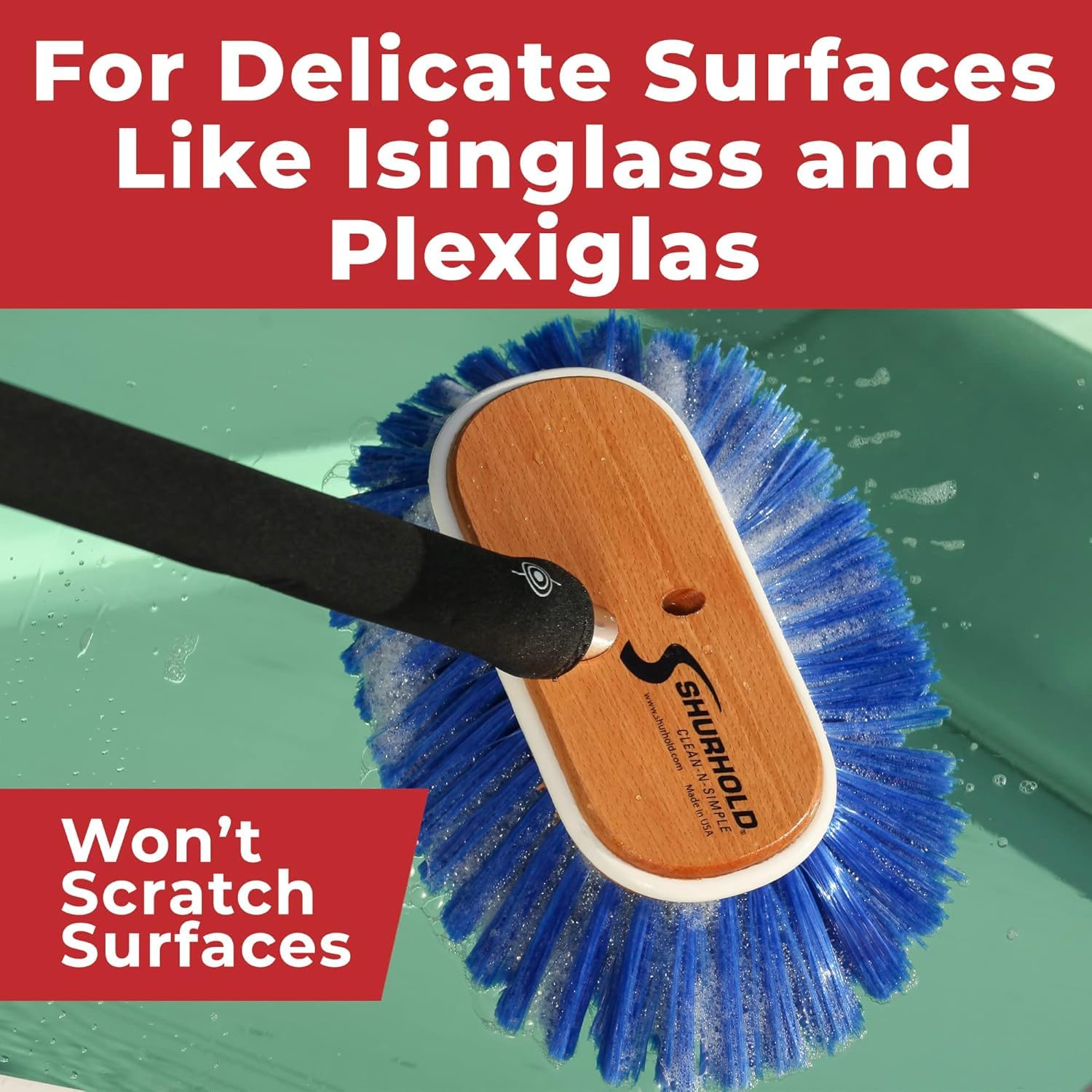 6" Shurhold Nylon Extra Soft Bristles Deck Brush