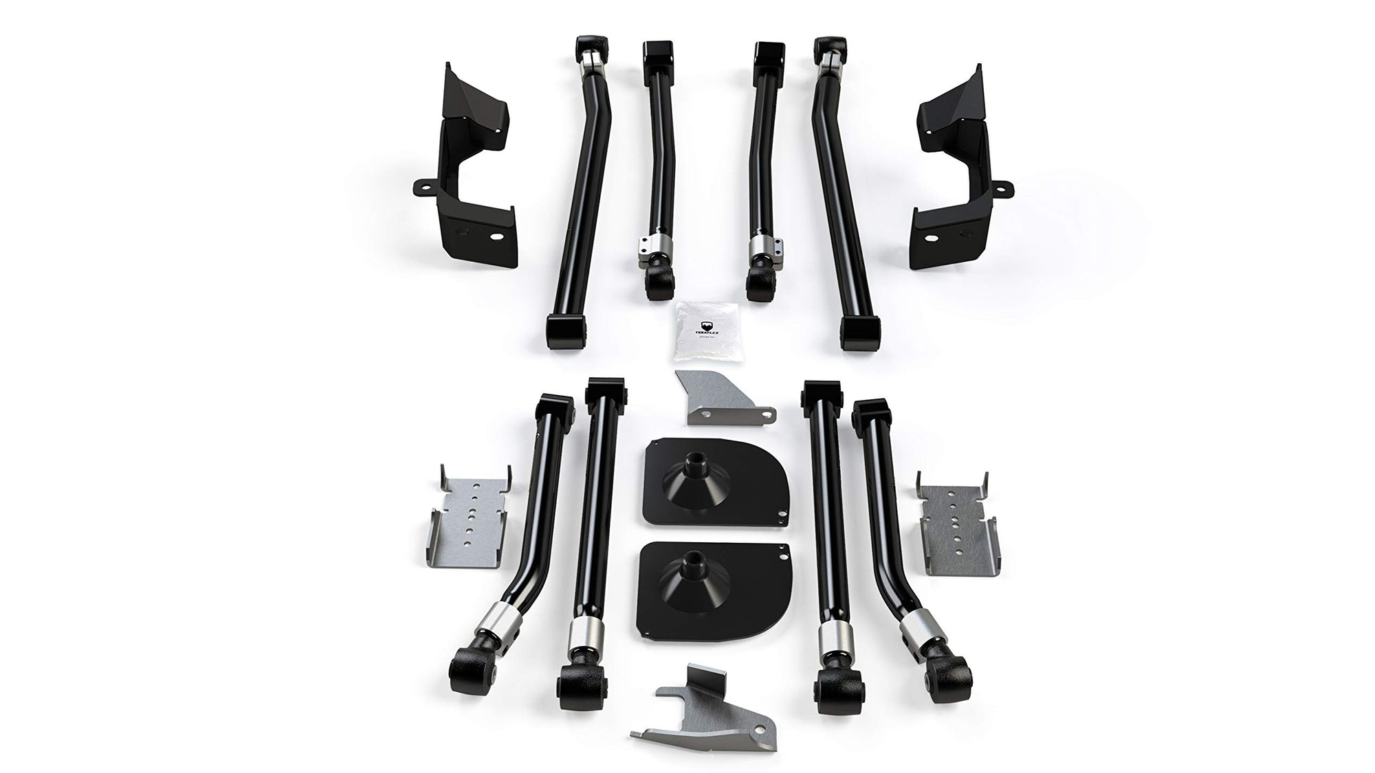 2” Alpine Mid Flexarm Rear Stretch Kit & Front Alpine Long Flexarm Kit: JK/JKU