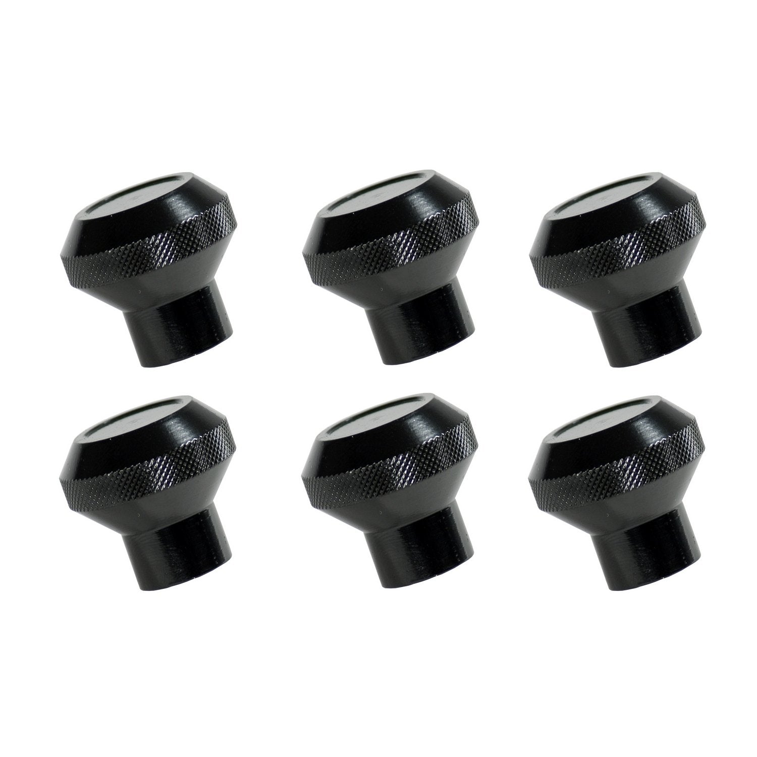 Dash Knob Rugged Ridge for Jeep CJ | Stainless Steel, Black | 11126.02 | Fits 1976-1986 Jeep CJ