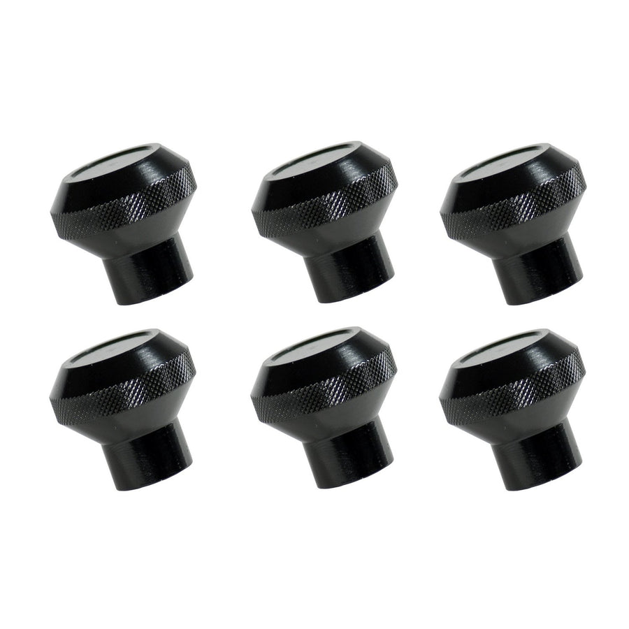 Dash Knob Rugged Ridge for Jeep CJ | Stainless Steel, Black | 11126.02 | Fits 1976-1986 Jeep CJ