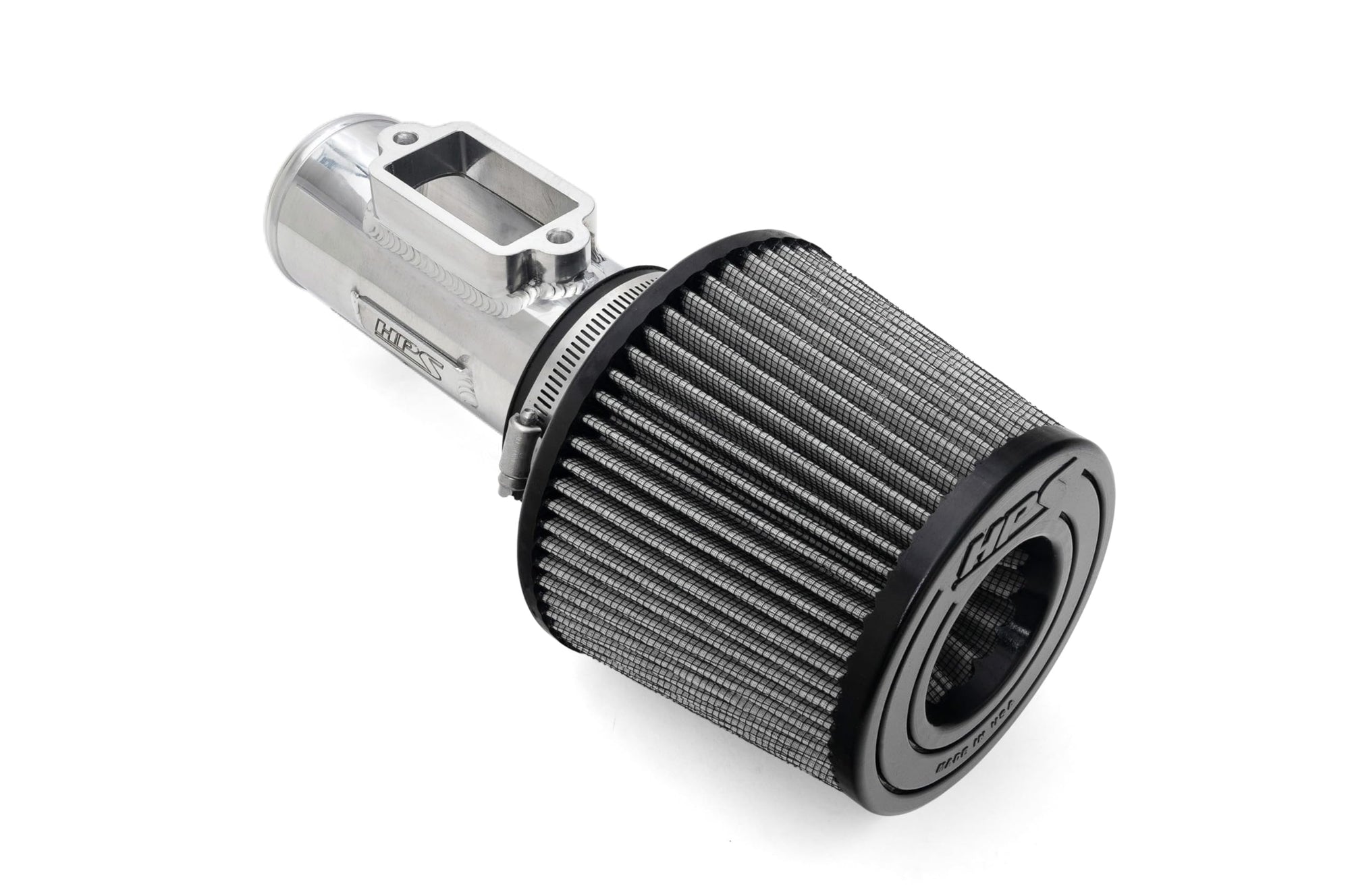 HPS 3" Polished Aluminum MAF Sensor Housing with HPS-4341 Dual-Cone Air Filter Compatible for Lexus Toyota 2JZ 1MZ 1UZ Engine, MAFT-1606