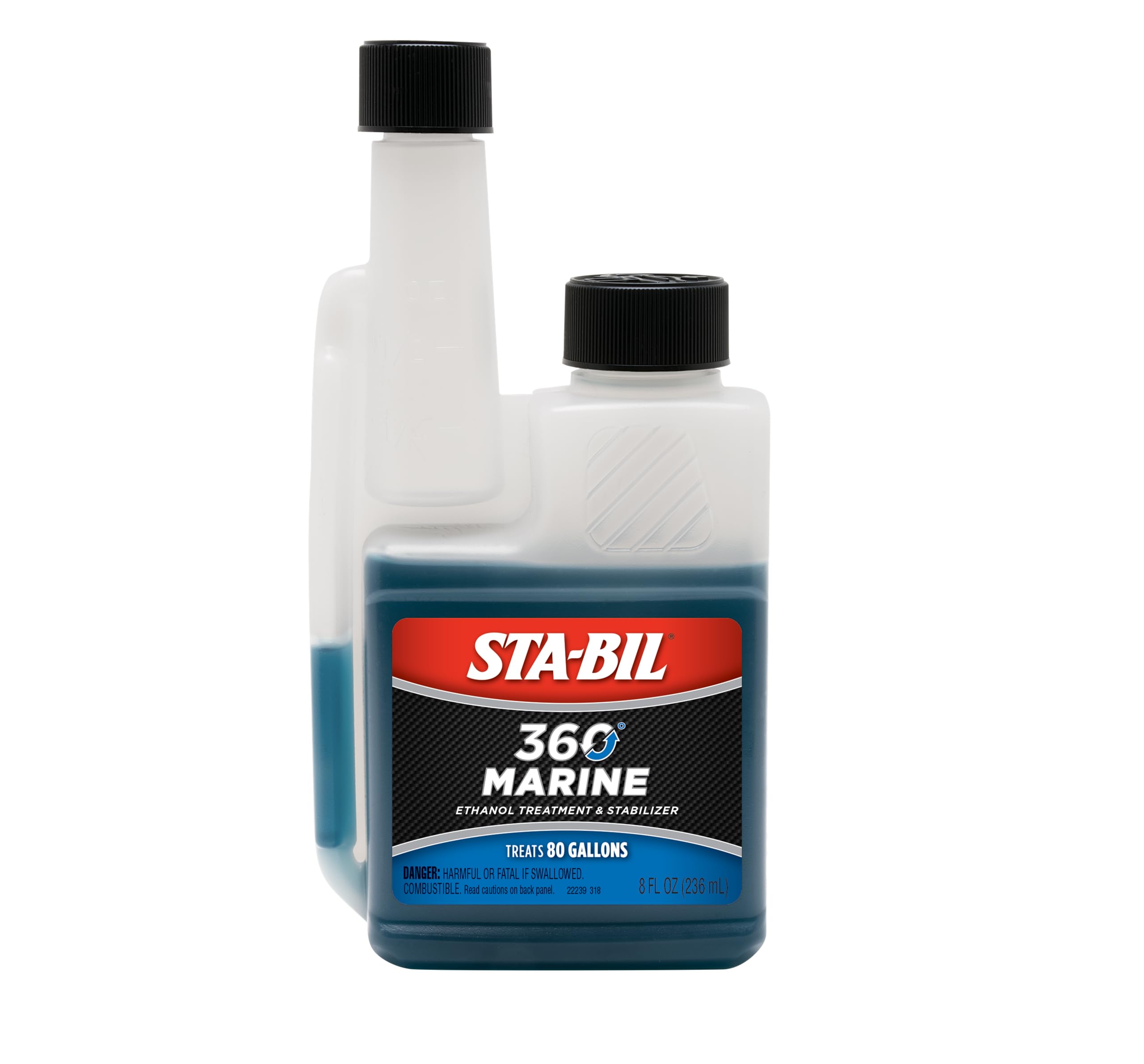 STA-BIL 360 Ethanol Treatment Marine and Fuel Stabilizer - Prevents Corrosion - Helps Clean Fuel System For Improved In-Season Performance - Treats Up To 80 Gallons, 8 fl. oz. (22260)