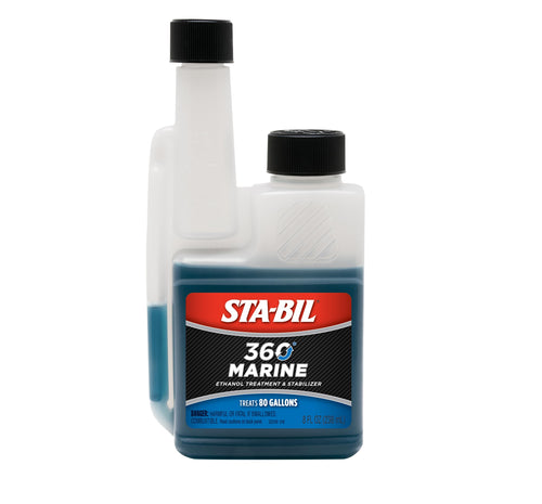 STA-BIL 360 Ethanol Treatment Marine and Fuel Stabilizer - Prevents Corrosion - Helps Clean Fuel System For Improved In-Season Performance - Treats Up To 80 Gallons, 8 fl. oz. (22260)