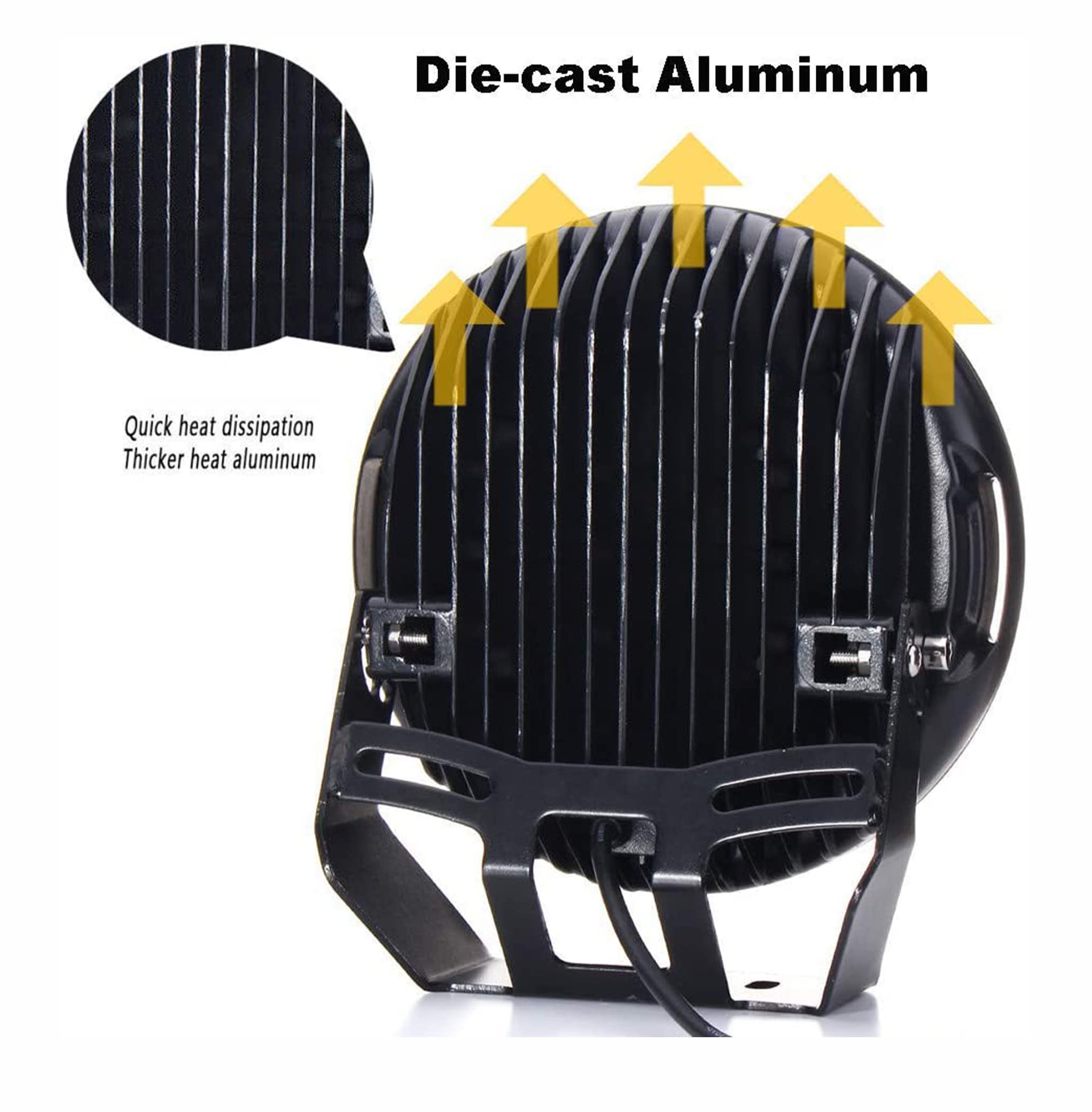 LED Black Horse 9" Dia Light Flood Trim Ring Compatible with All Cars, Trucks and SUVs-PL2269