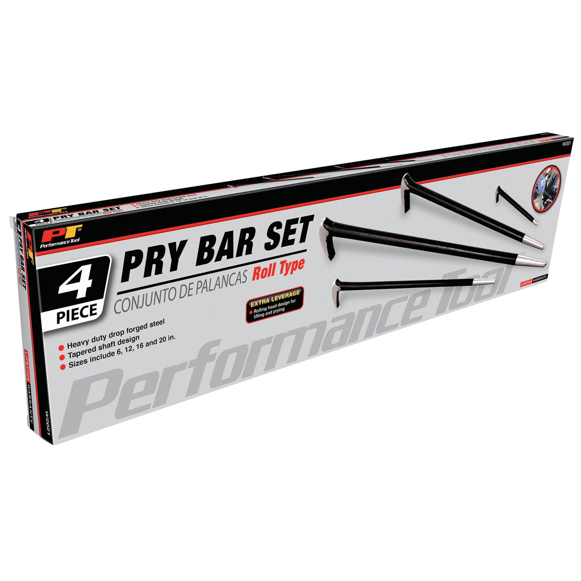 W2021 Performance Tool Roll Type Pry Bar Set, 4-Piece
