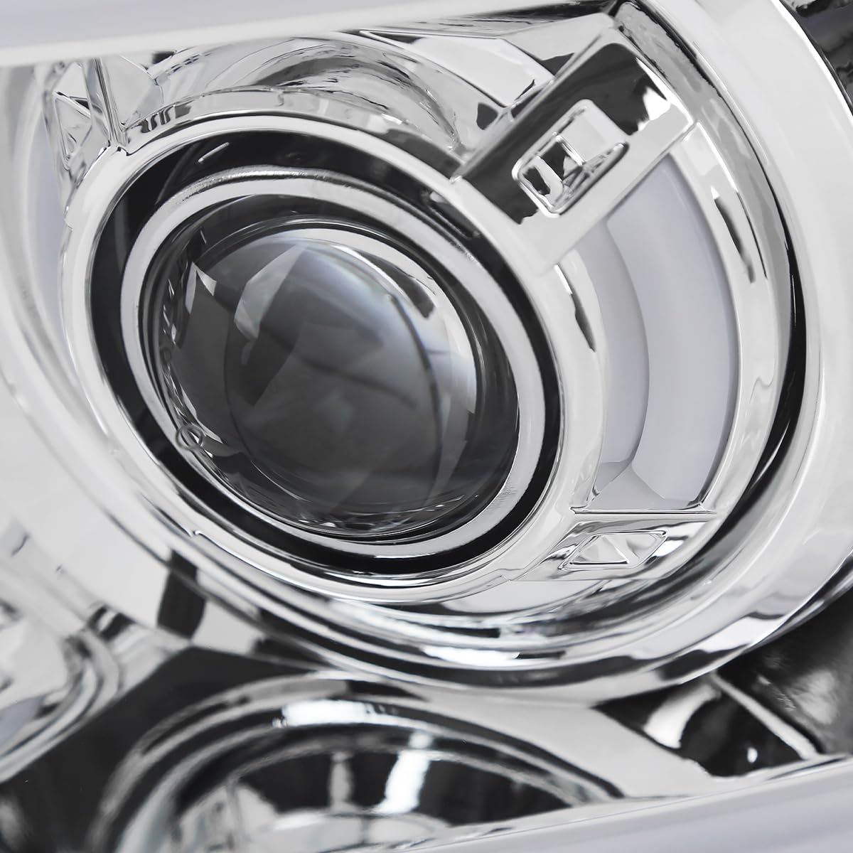 Chrome Housing SPEC-D TUNING Clear Lens LED Tube Projector Headlights Compatible with 2006-2008 Dodge Ram 1500 2500 3500 Left + Right Pair Headlamps Assembly