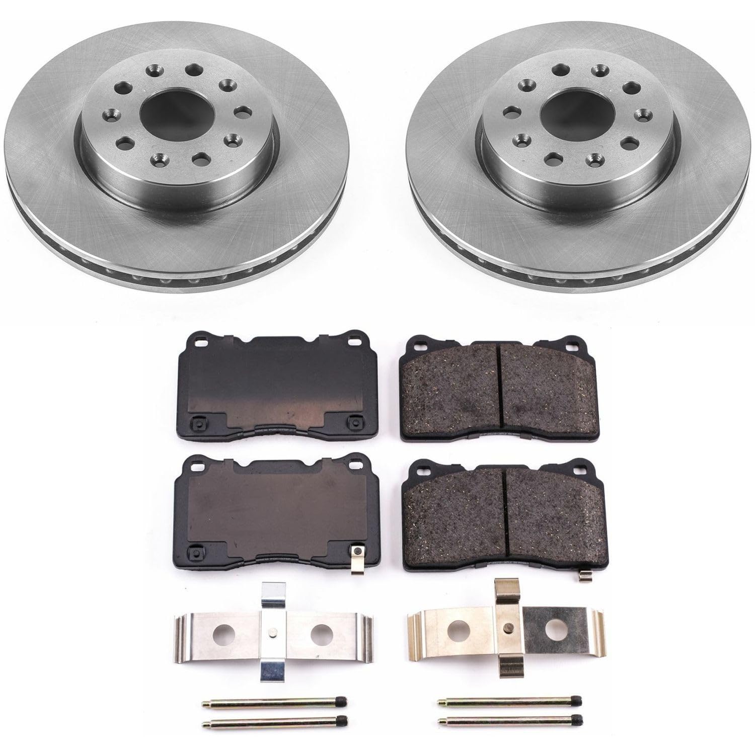 Power Stop KOE7001 Front Replacement Brake Kit-OE Brake Rotors & Ceramic Brake Pads For Cadillac CTS 2014-2019, Chevrolet Camaro 2016-2021 [Model Specific]